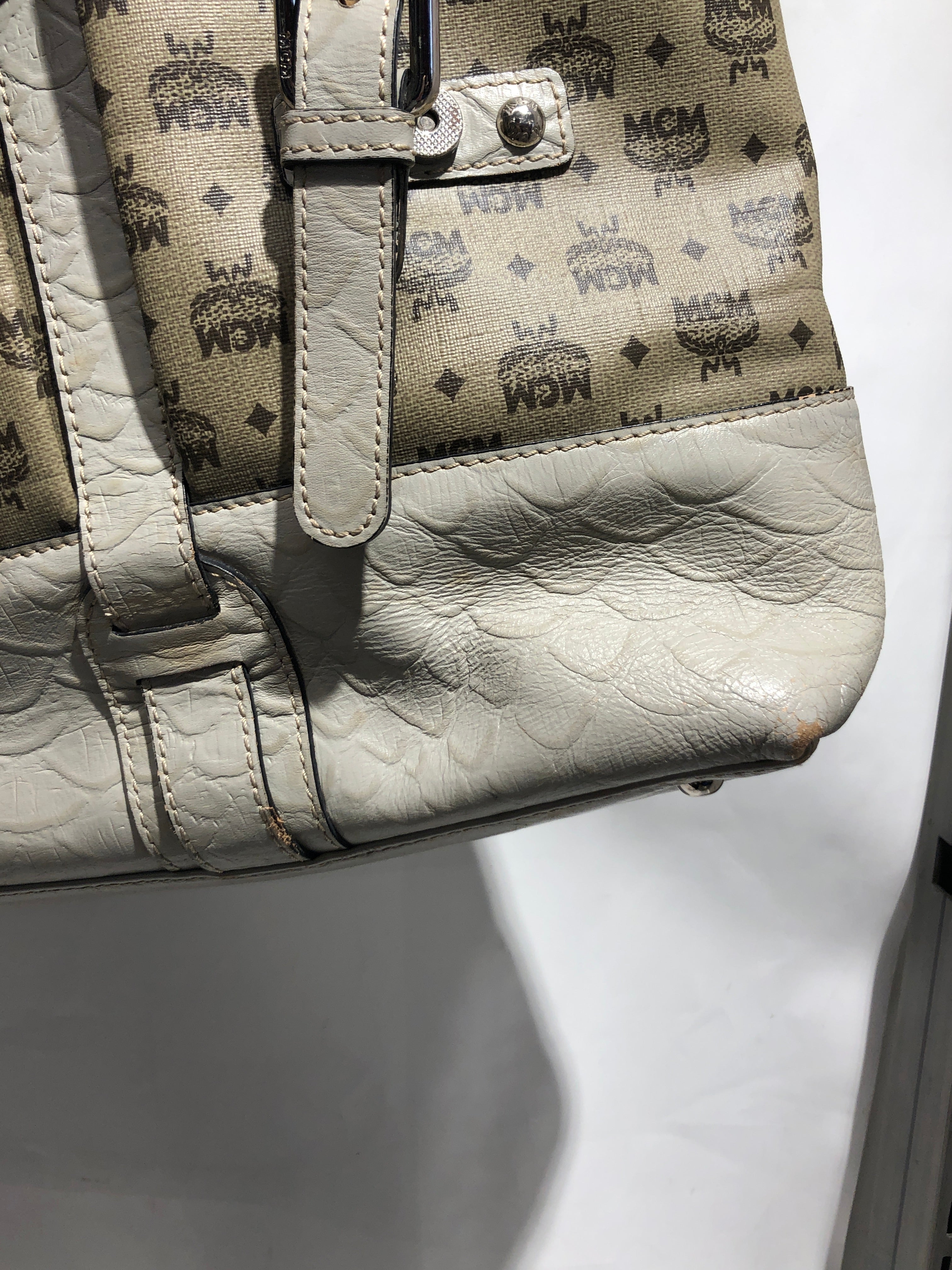 MCM/Tote Bag/Monogram/Leather/GRY/ view 4