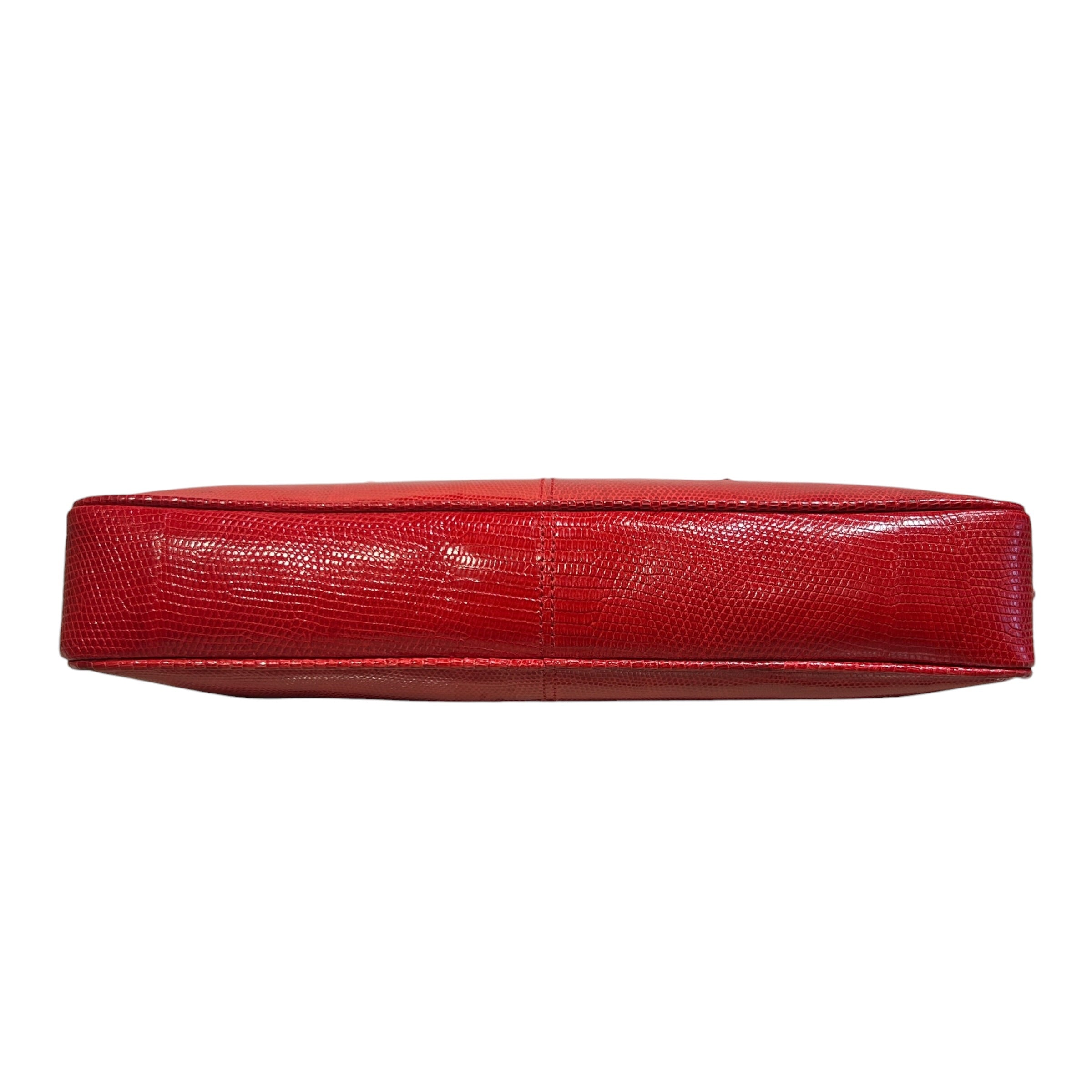VALENTINO GARAVANI/Hand Bag/Leather/RED/lizard shoulder bag view 3
