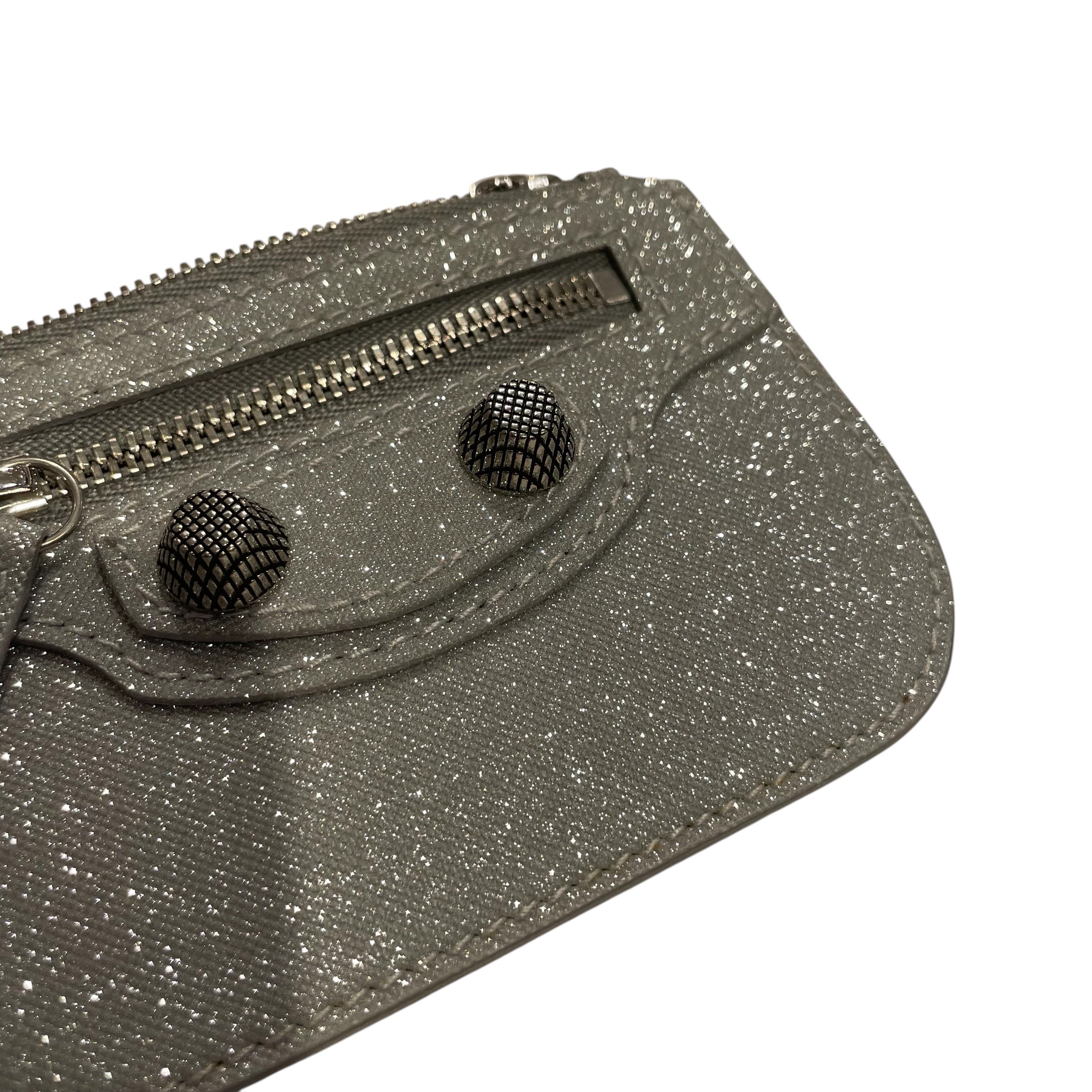 BALENCIAGA/Wallet/Glitter/SLV/CAGOLE ZIP WALLET view 6