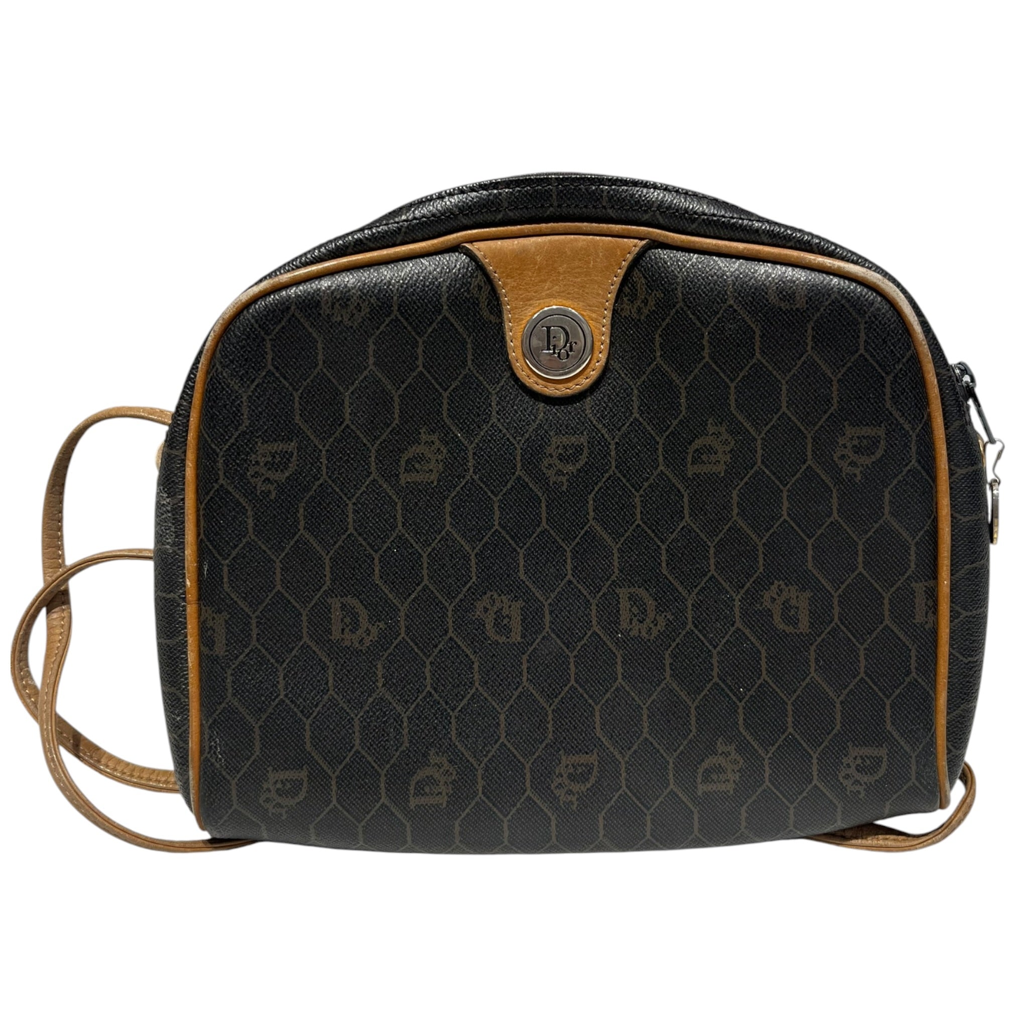 Christian Dior/Cross Body Bag/Monogram/Leather/BRW/gate print view 1