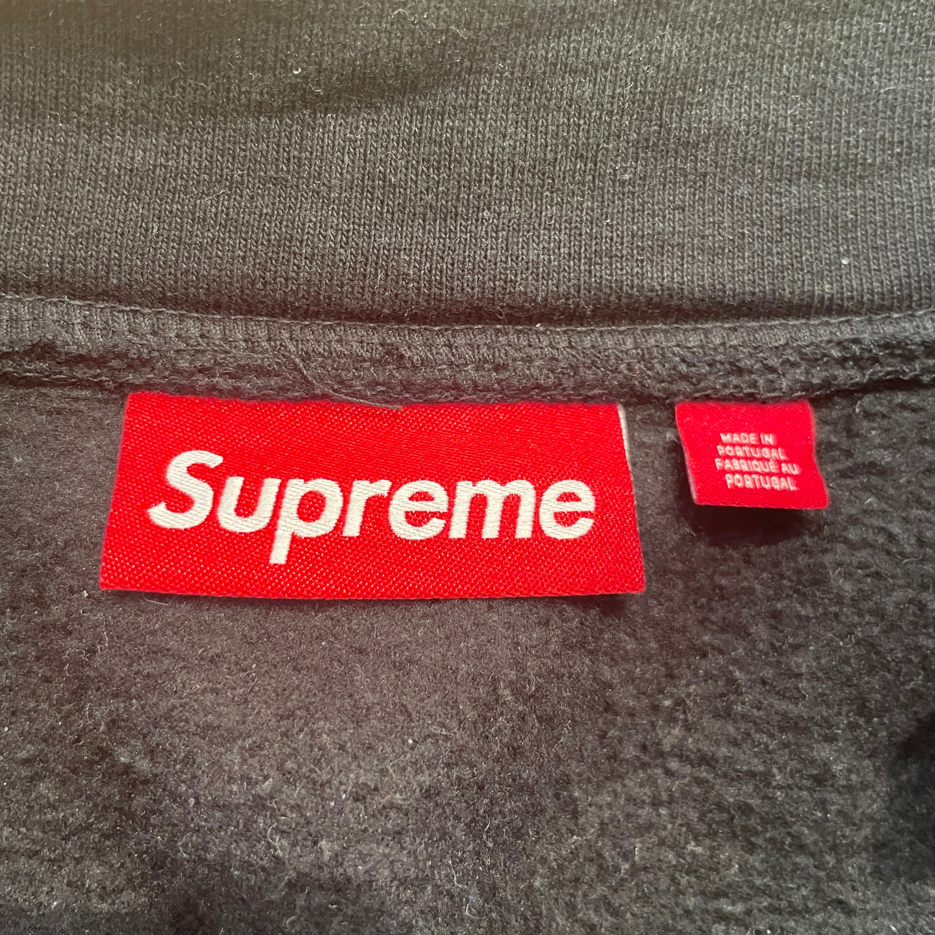 Supreme/Zip Up Hoodie/M/Graphic/Cotton/BLK/CREST QPPLIQUE view 5