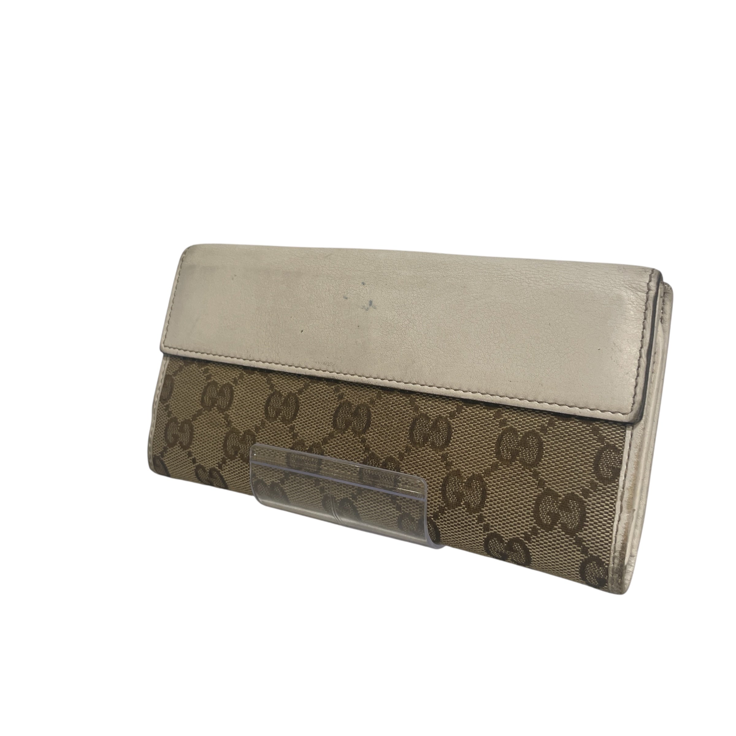 GUCCI/Long Wallet/Monogram/Cotton/BRW/Heart long wallet view 2