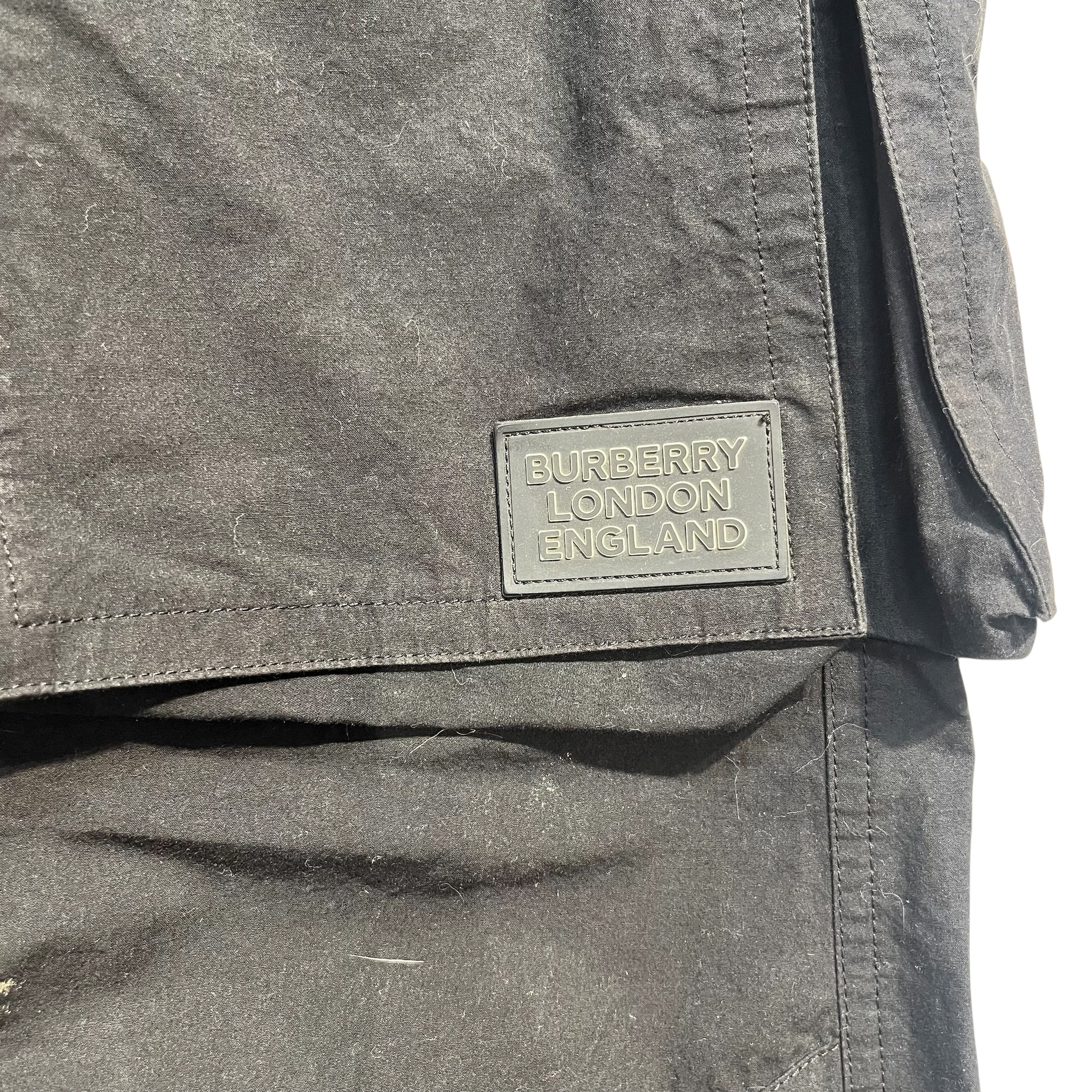 BURBERRY/Cargo Pants/46/Cotton/BLK/TAPERED CARGO PANT view 3