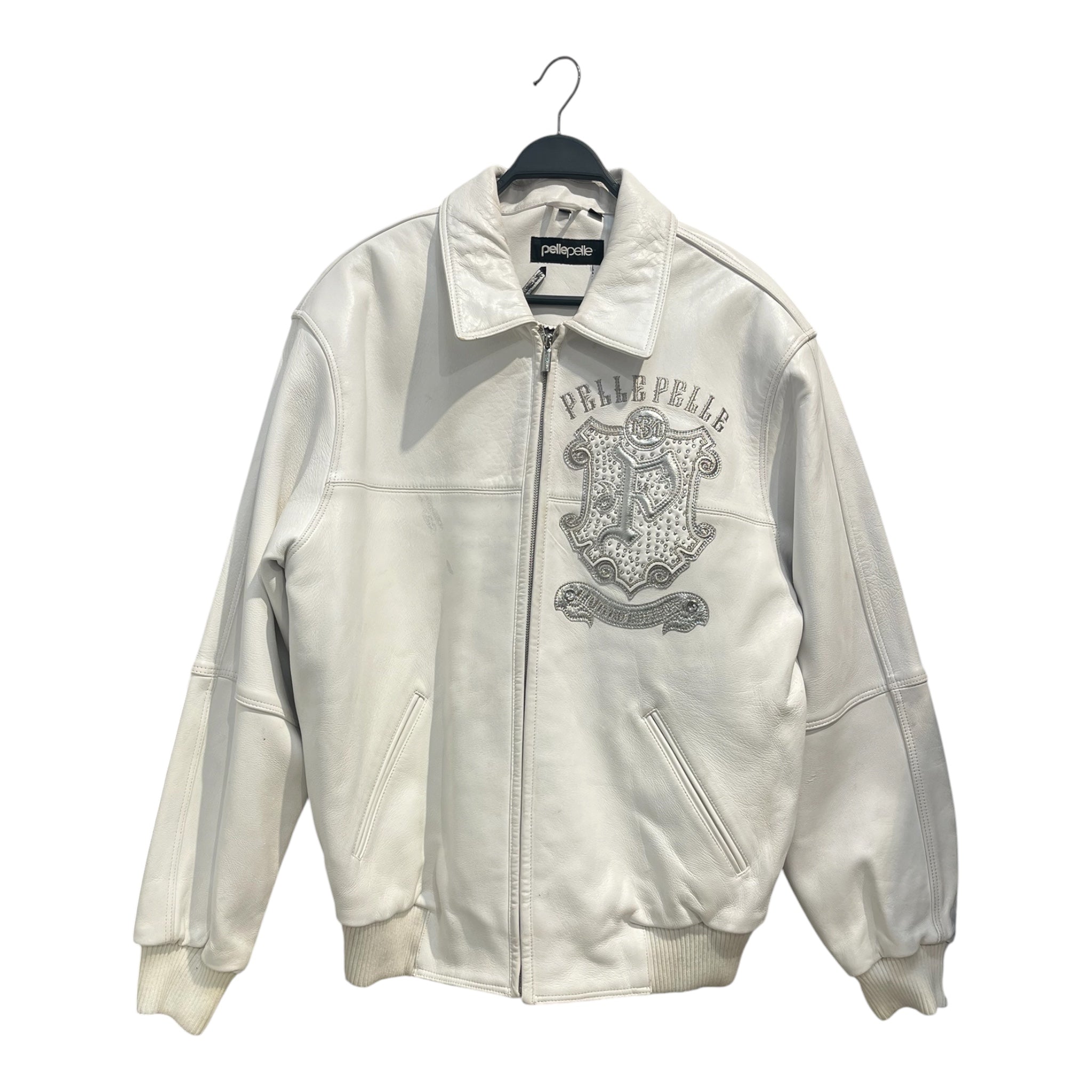 Pelle Pelle/Leather Jkt/46/Leather/WHT/SILVER EMBELLISH P EMBROIDERY view 1