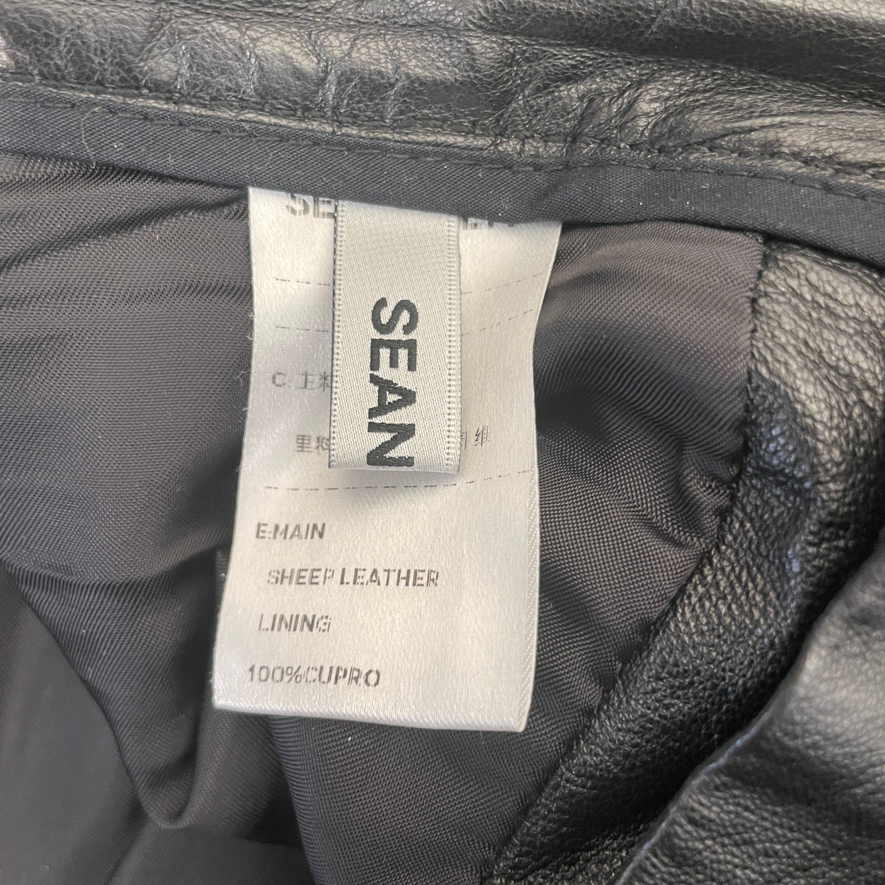 SEAN SUEN/Shorts/XS/Leather/BLK/ view 3