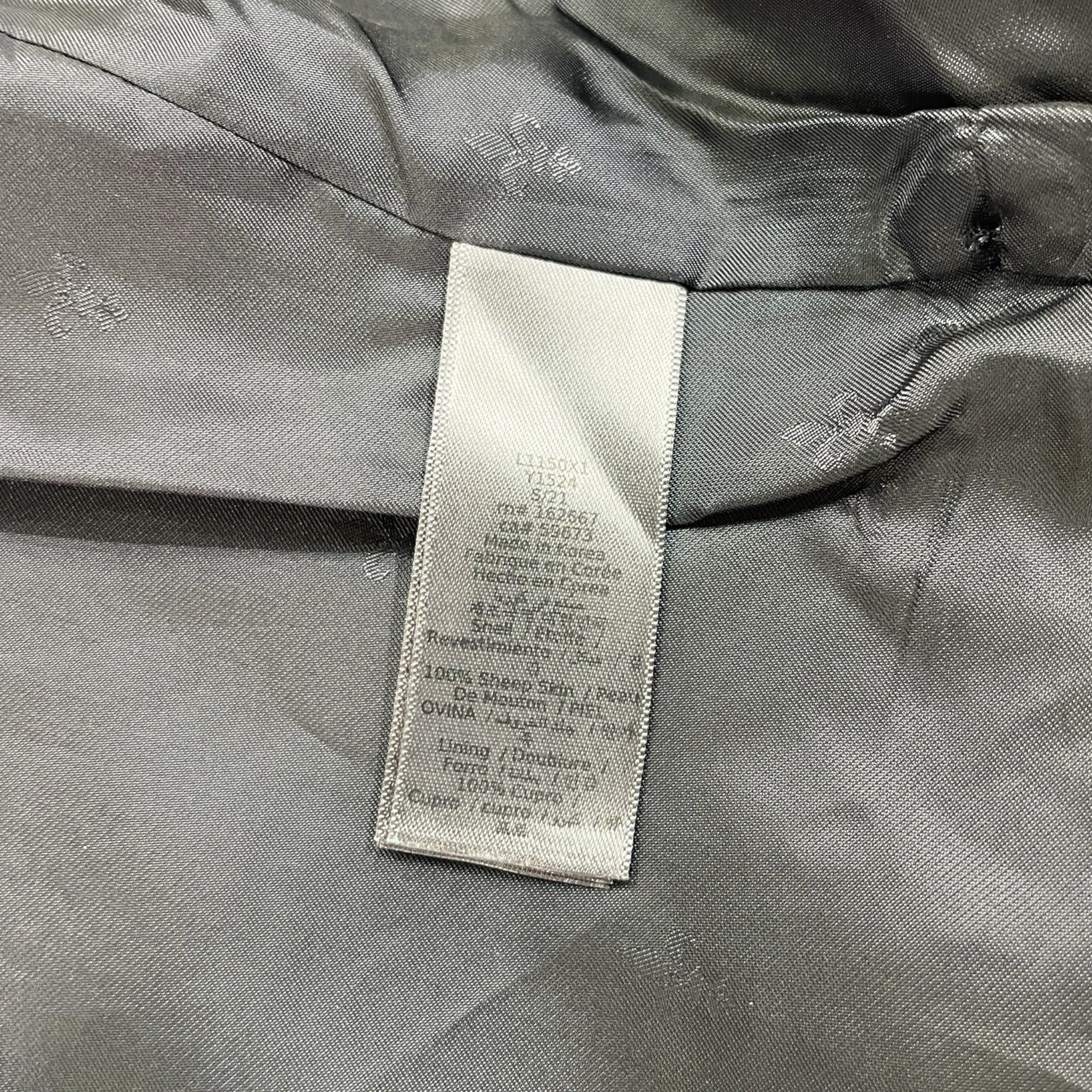 john varvatos/Leather Jkt/48/Sheepskin/GRY/Single Breasted/Animal Pattern/DIAMOND LAZER CUT TRUCKER view 4