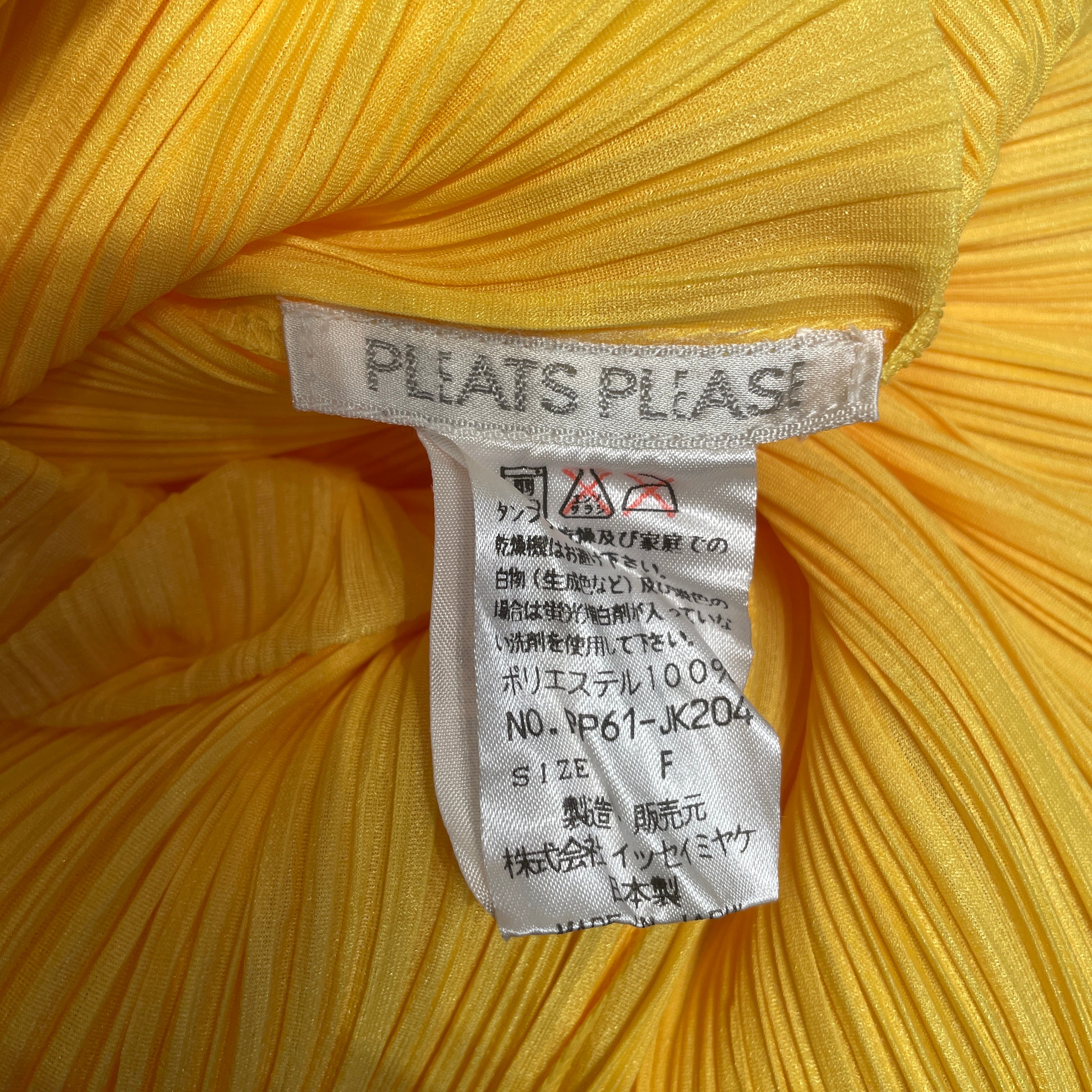 PLEATS PLEASE ISSEY MIYAKE/T&B Set/1/Yellow/Polyester/PP61-JG213 view 3