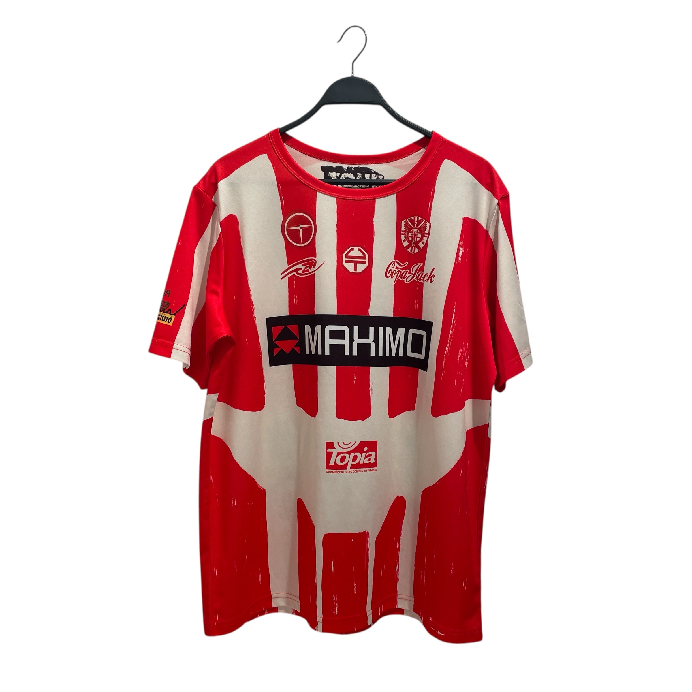 TRAVIS SCOTT/T-Shirt/XL/Polyester/RED/Stripe/UTOPIA MEXICO JERSEY view 1