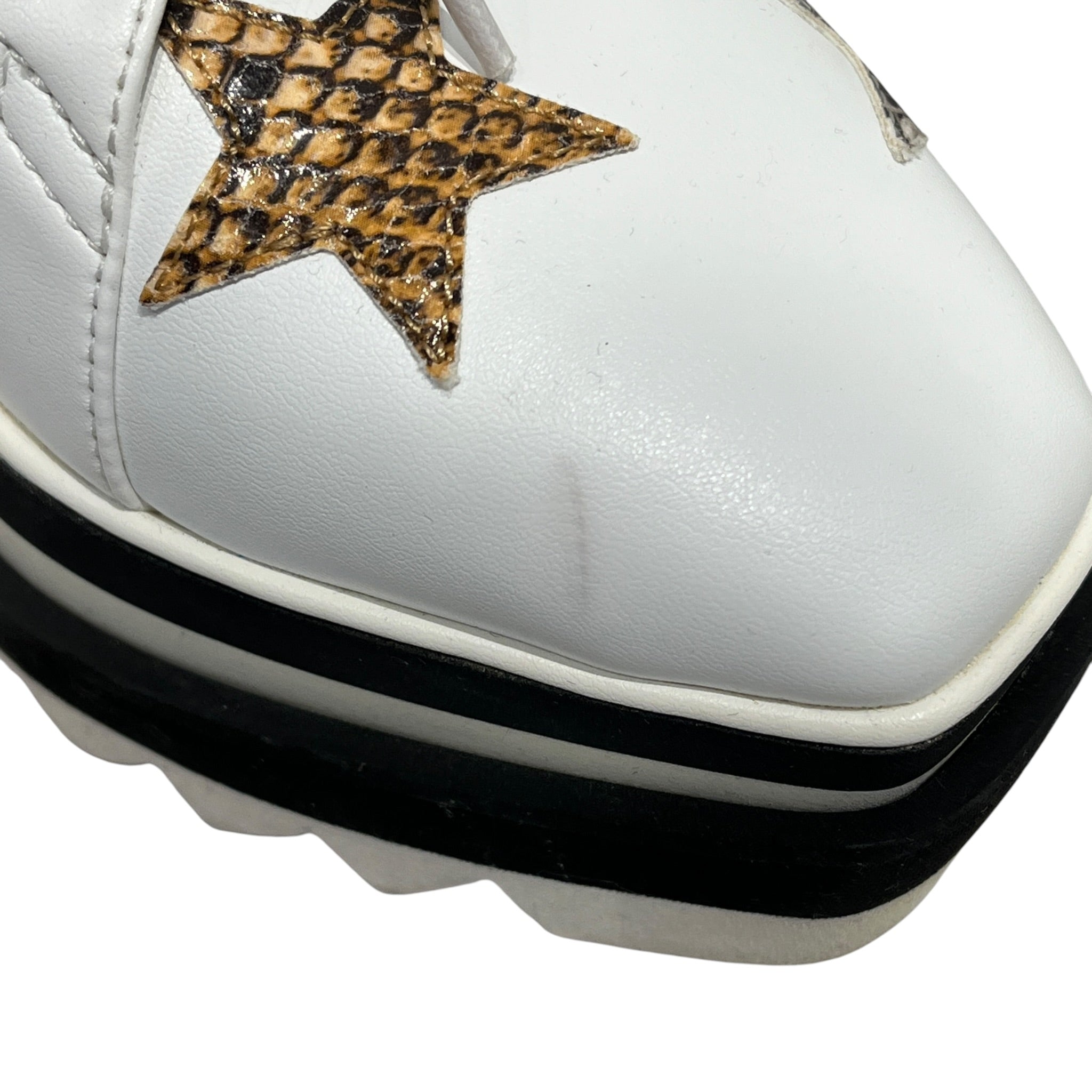 STELLAMcCARTNEY/Low-Sneakers/EU 35/All Over Print/Leather/WHT/Platform/elyse star platforms view 5