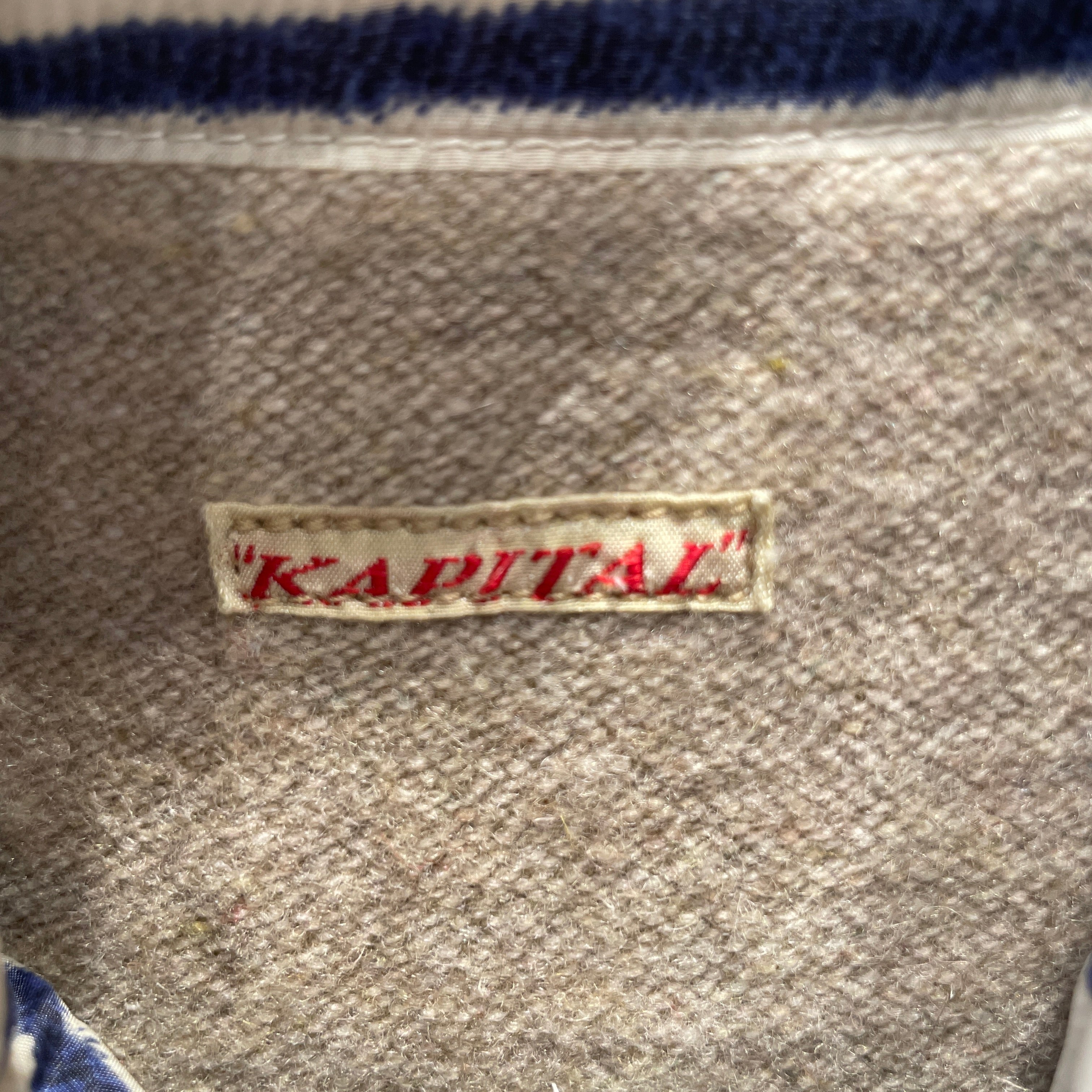 KAPITAL/Nylon Vest/2/Stripe/Nylon/CRM/Navy stripes view 3