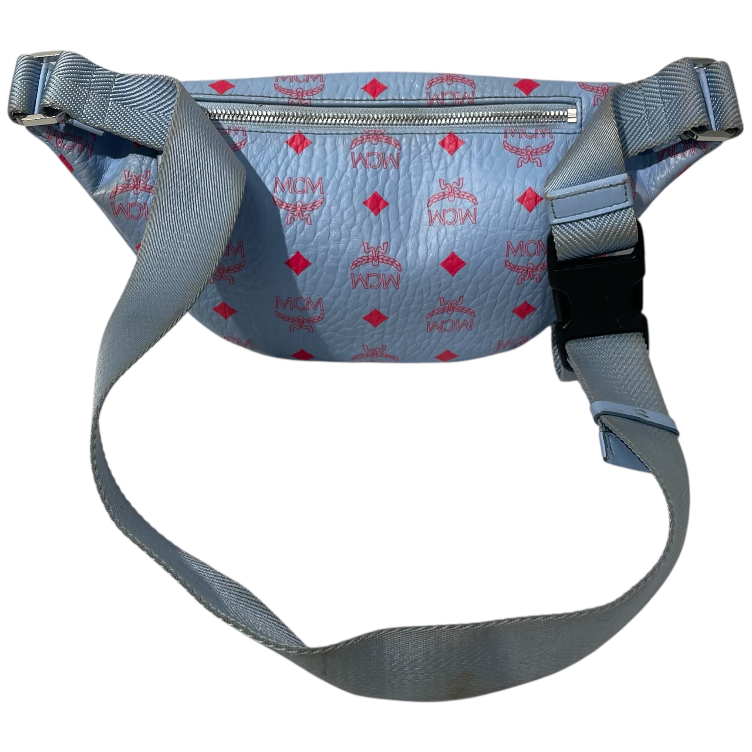 MCM/Fanny Pack/Monogram/Leather/BLU/ view 2