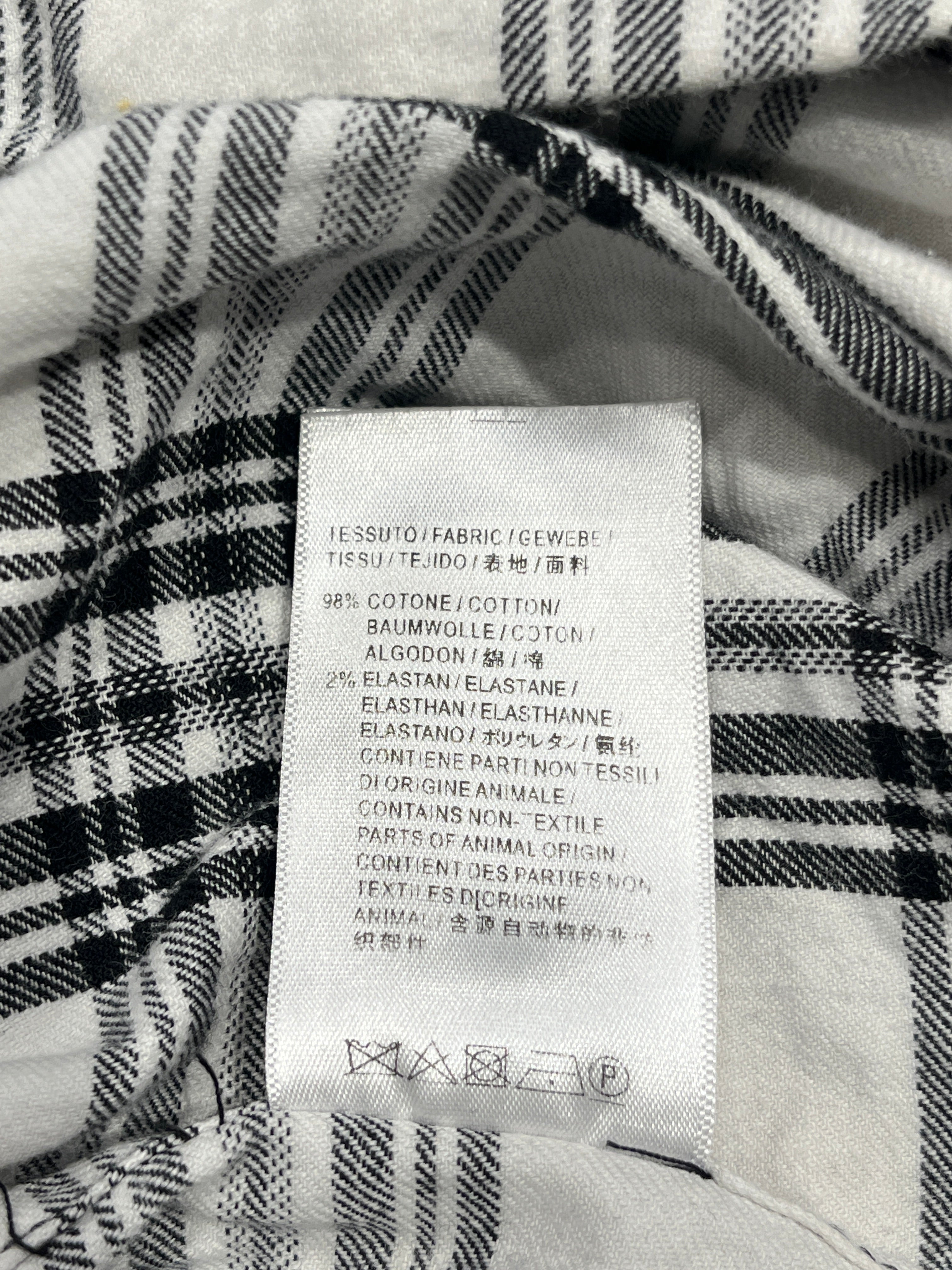 BALENCIAGA/Flannel Shirt/M/Cotton/WHT/Plaid/ view 6
