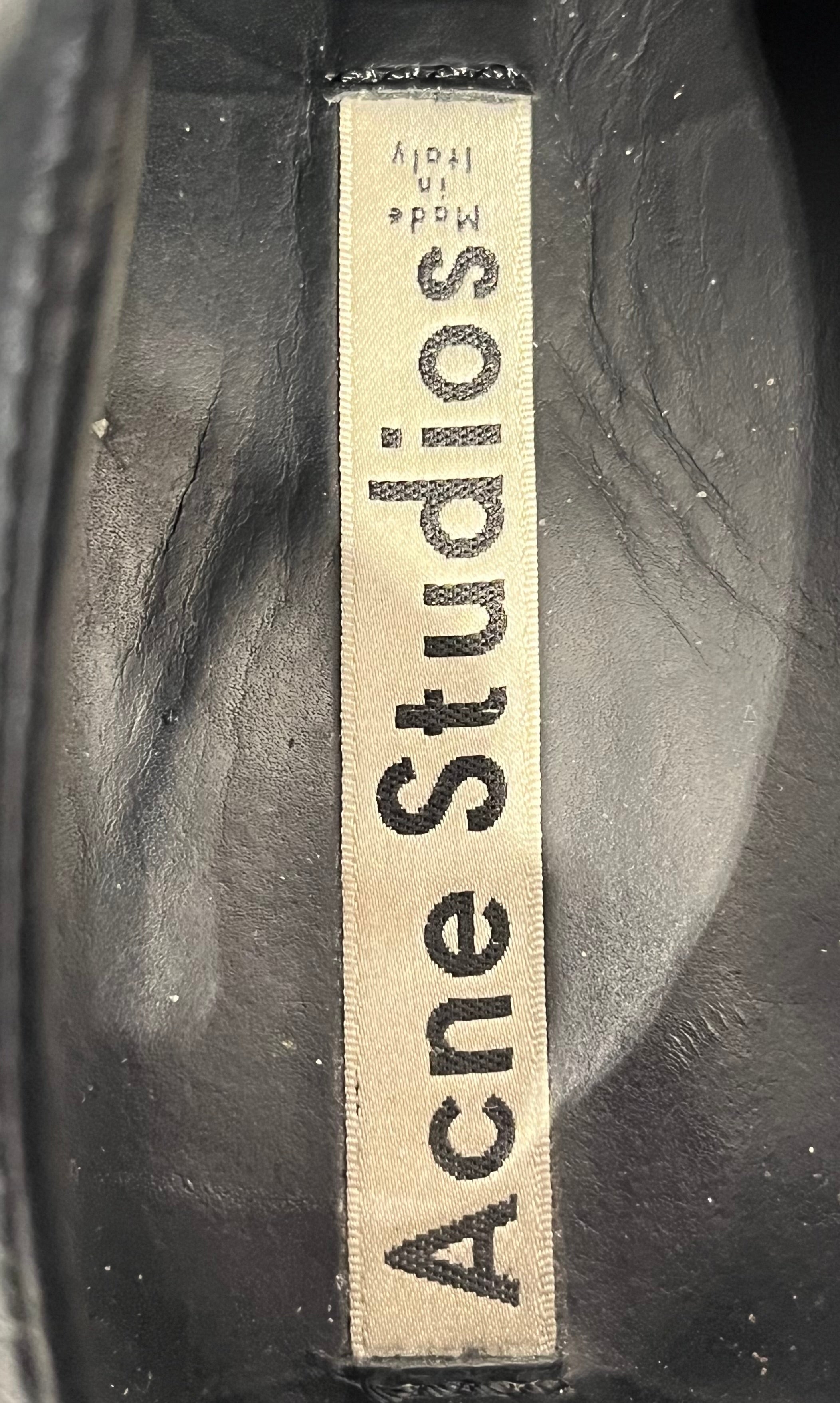 Acne Studios/Low-Sneakers/Leather/BLK/ADRIANA GRAIN view 3