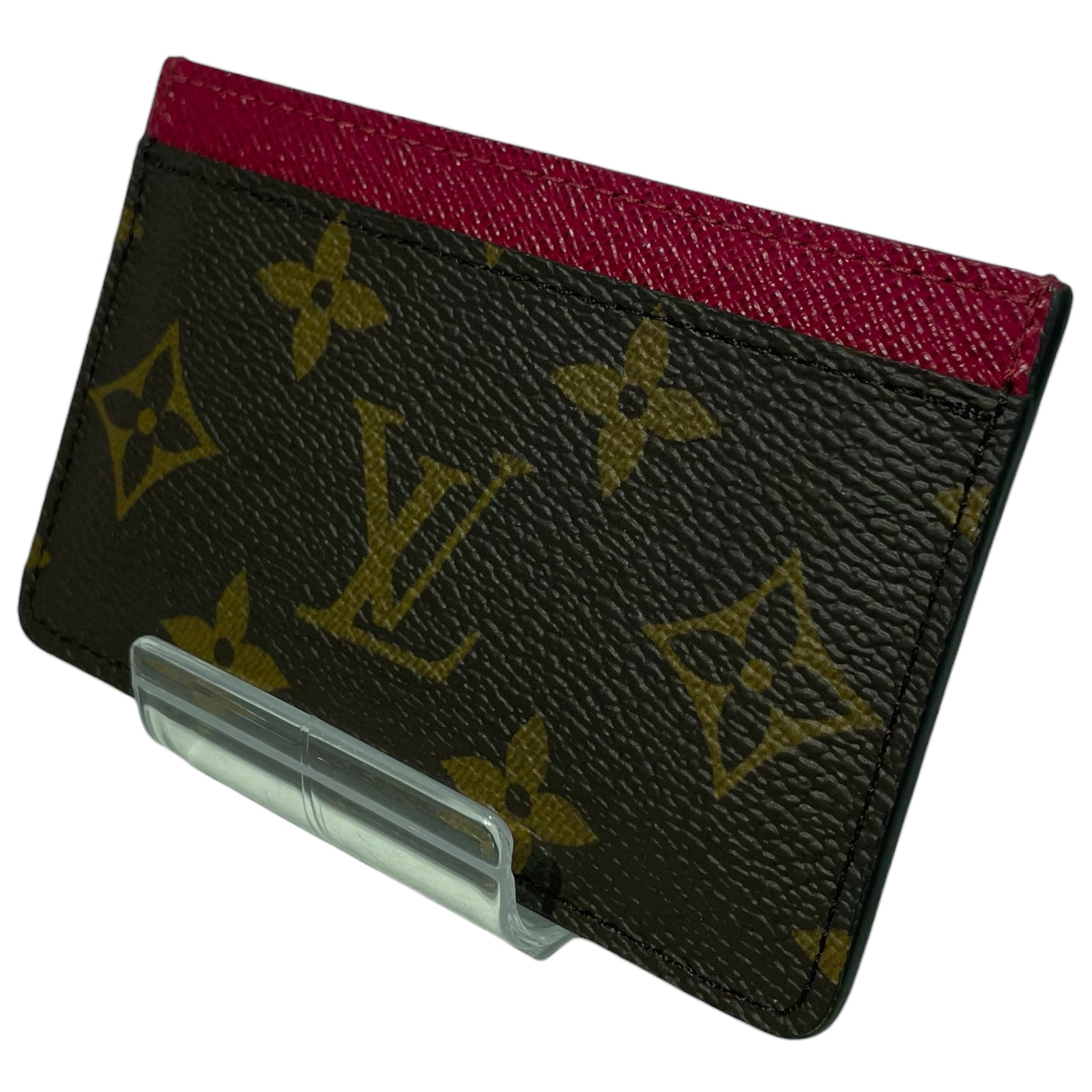 LOUIS VUITTON/Wallet/Monogram/Leather/PNK/LV CARD HOLDER FUCHSIA PINK view 2