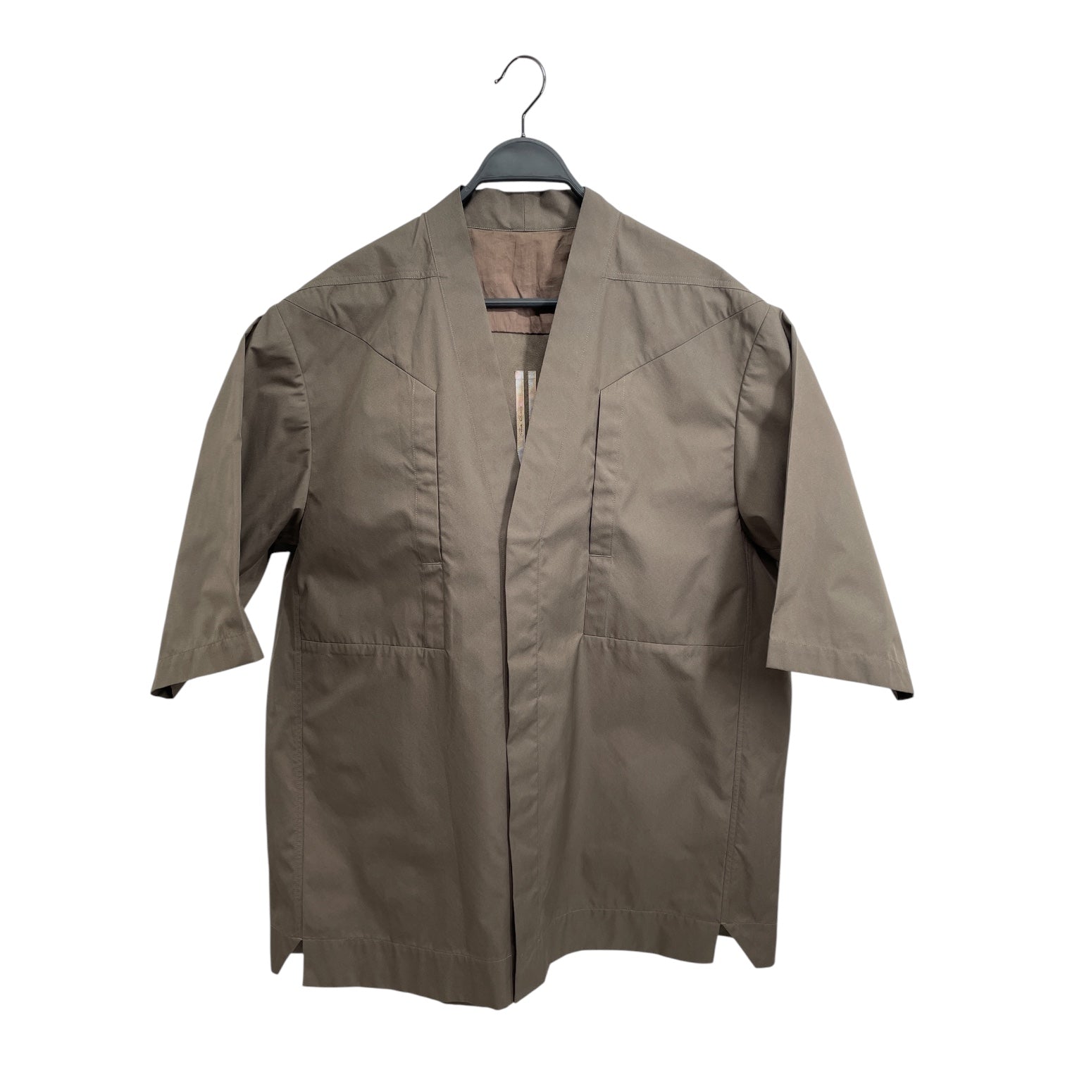 Rick Owens/SS Shirt/40/Polyester/GRY/Open Coller/FAUN SHIRT/BUTTON SNAPS view 1