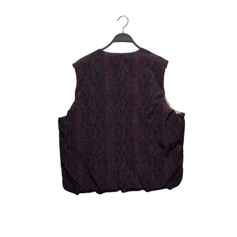STUSSY/Nylon Vest/M/Animal Pattern/Nylon/PPL/Revirsible Vest