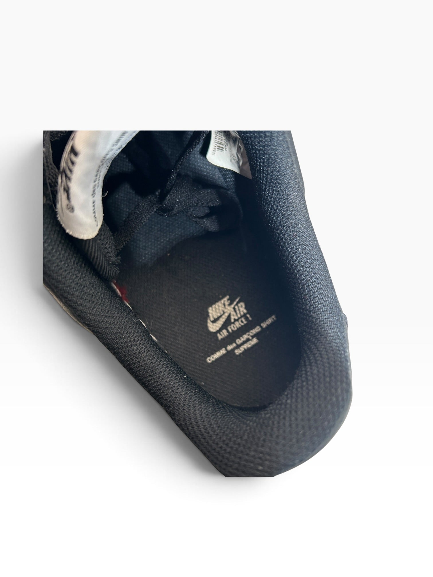 Supreme/NIKE/COMME des GARCONS/Low-Sneakers/US 10/Leather/BLK/Air Force 1 Supreme CDG view 3