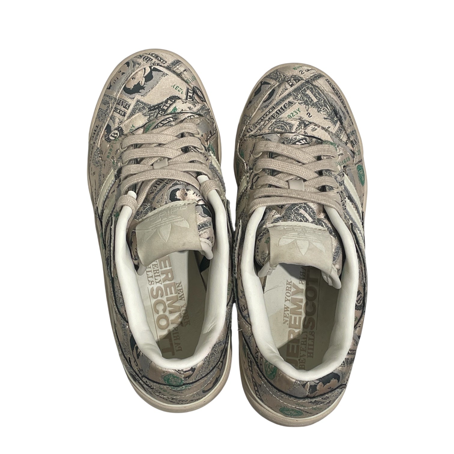 adidas/JEREMY SCOTT X FORUM LOW WINGS/Low-Sneakers/US 7.5/All Over Print/Cotton/BEG/GX6393 view 4