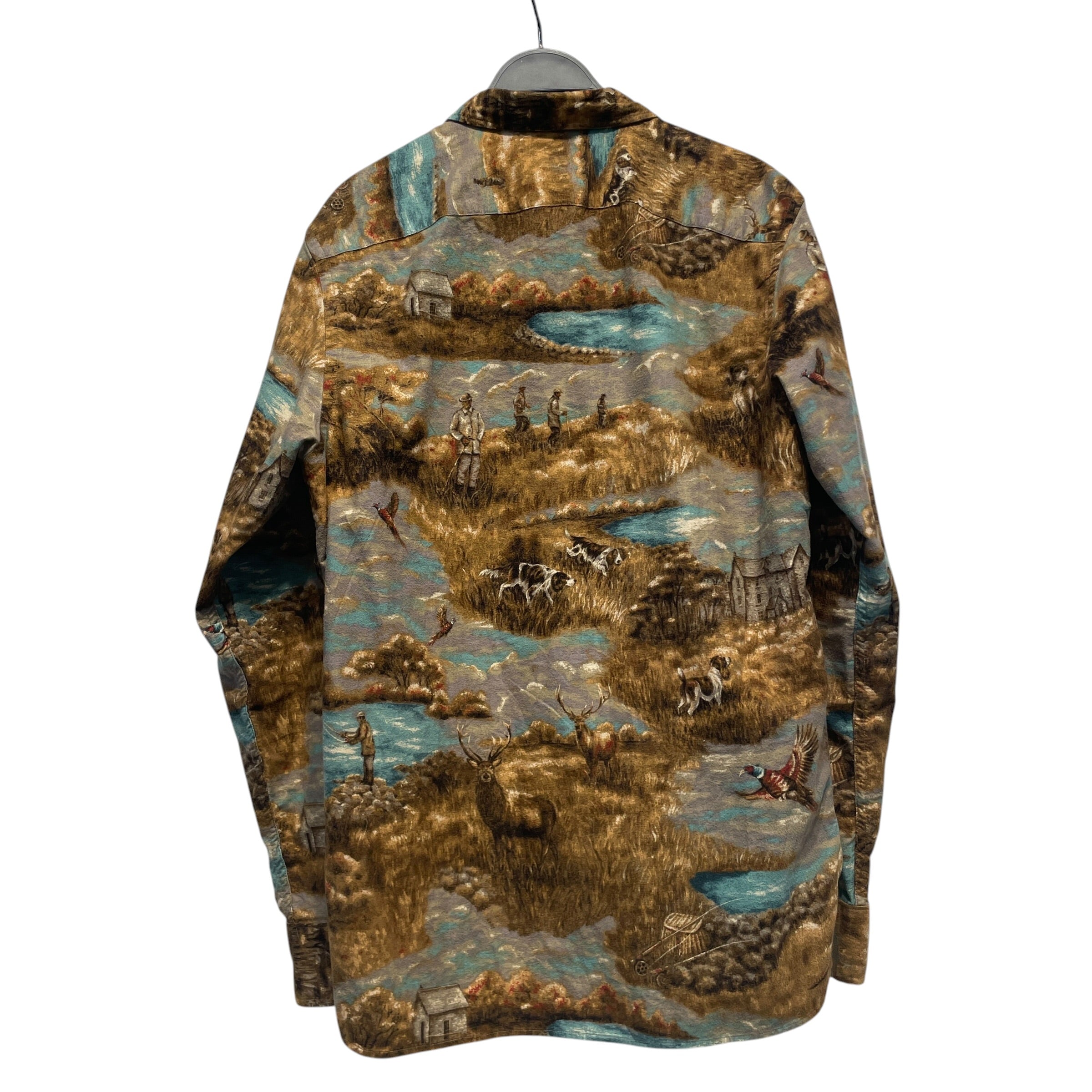 RRL/LS Shirt/M/Cotton/CML/All Over Print/deer view 2