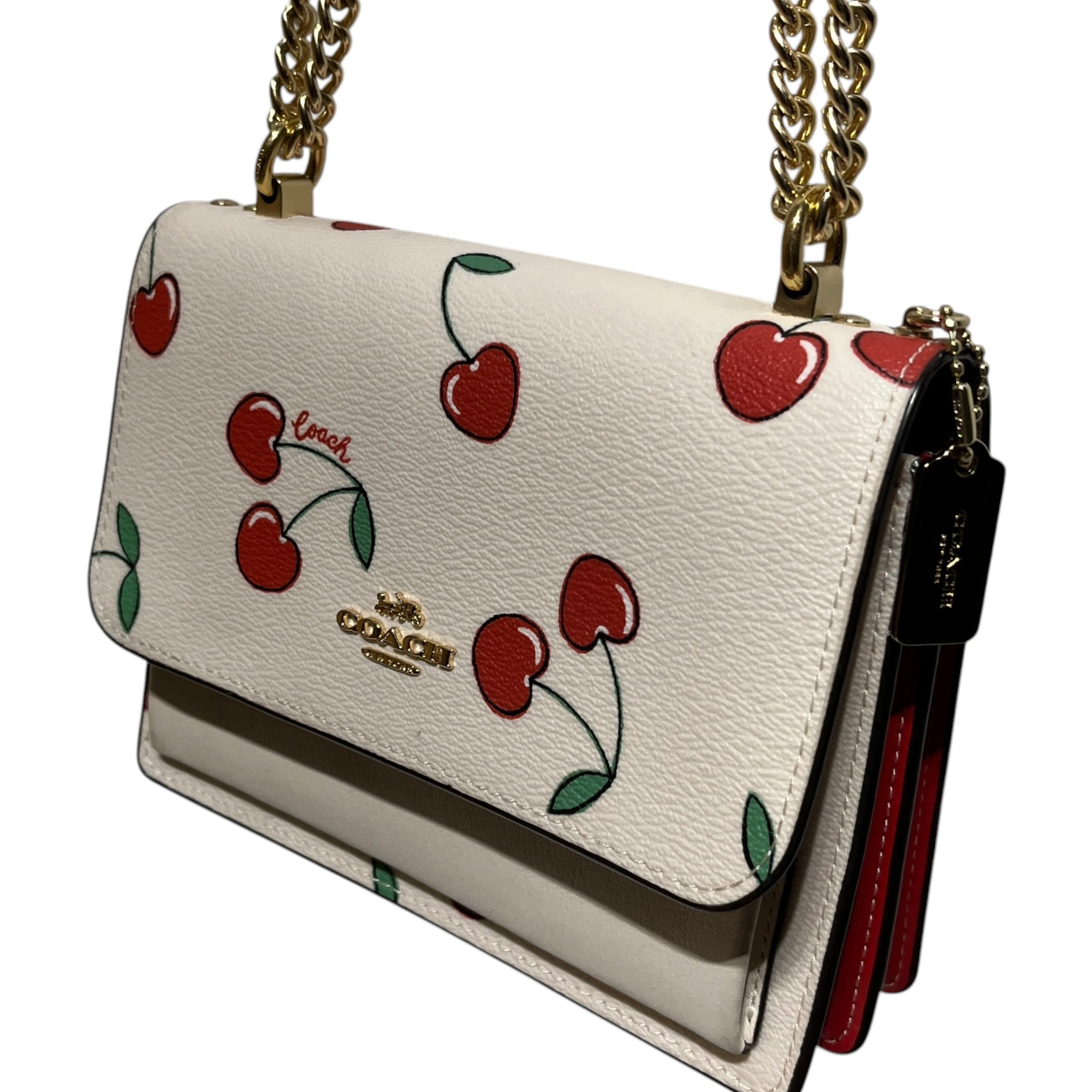 COACH/Cross Body Bag/Leather/WHT/CHERRY PRINT view 6