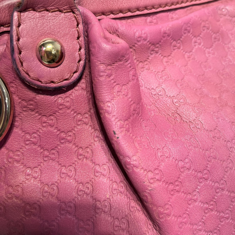 GUCCI/Tote Bag/L/Leather/PNK/guccisima logo charm