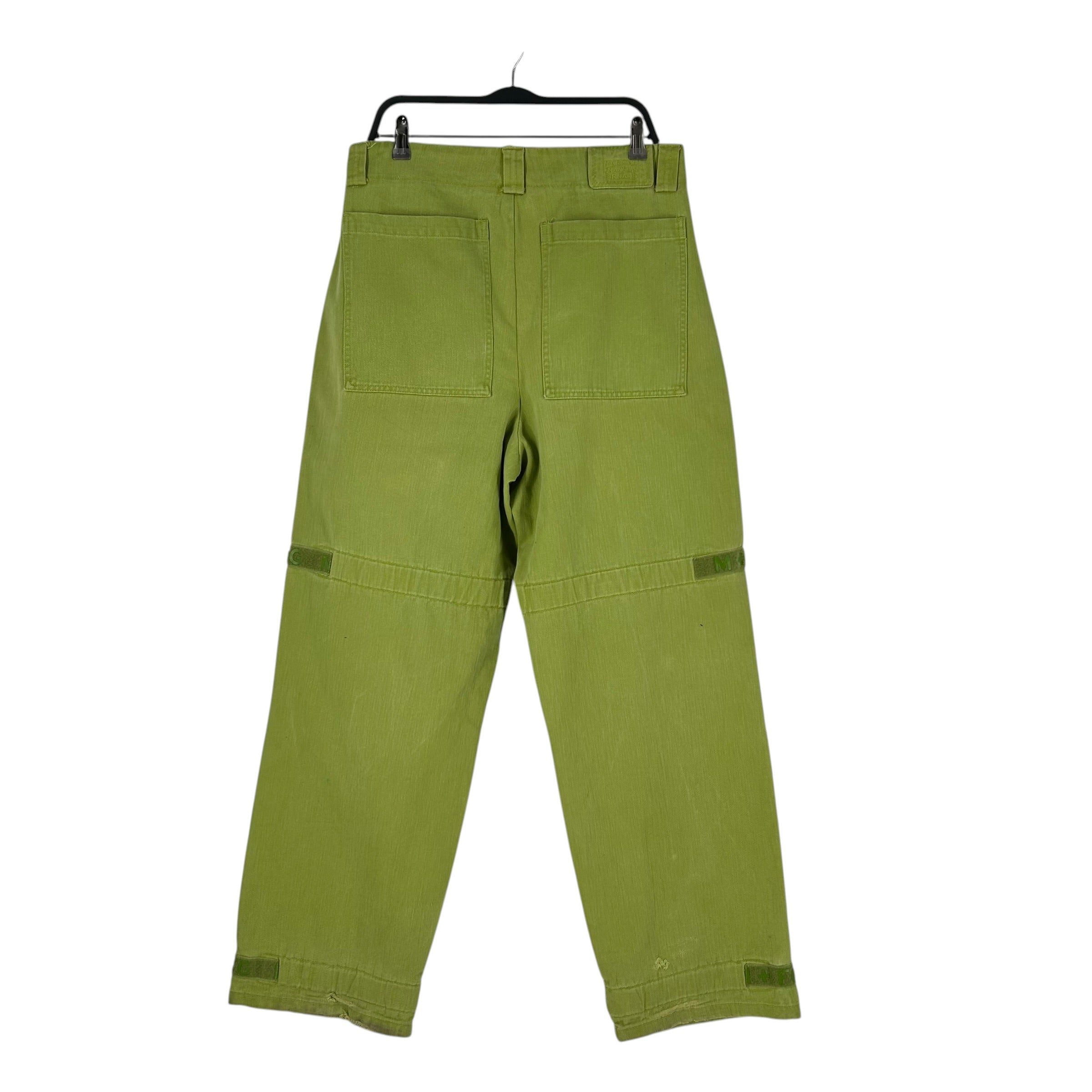 MARITHE FRANCOIS GIRBAUD/Straight Pants/36/Cotton/GRN/VELCRO STRAPS view 2