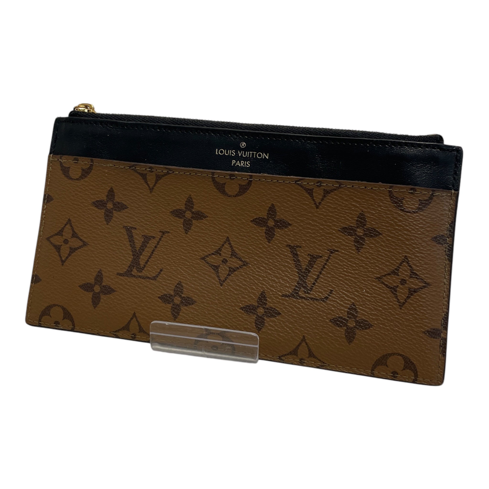 LOUIS VUITTON/Long Wallet/Monogram/Leather/BRW/Reverse Monogram Slim Purse view 1