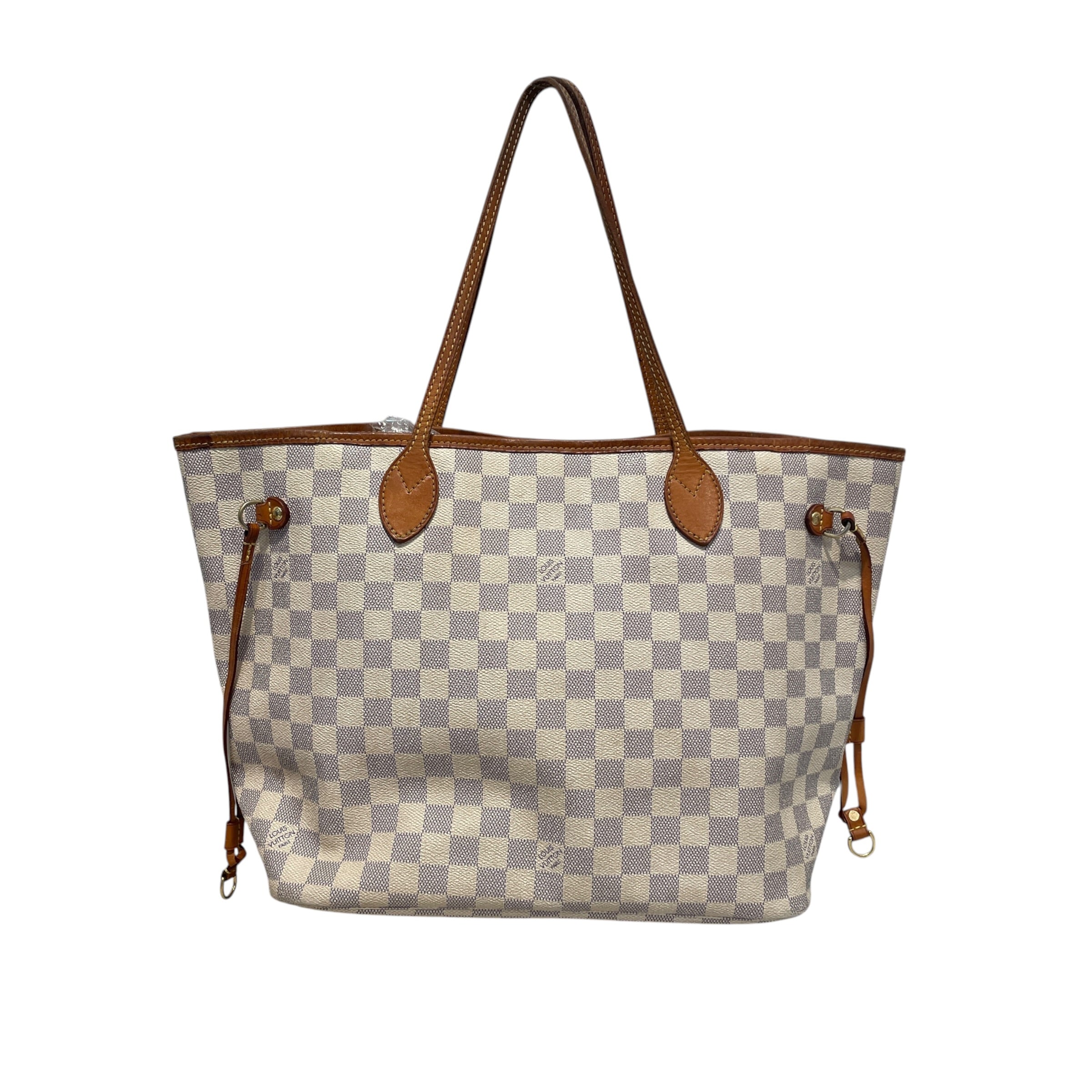 LOUIS VUITTON/Tote Bag/Leather/WHT/Damier Azur view 2