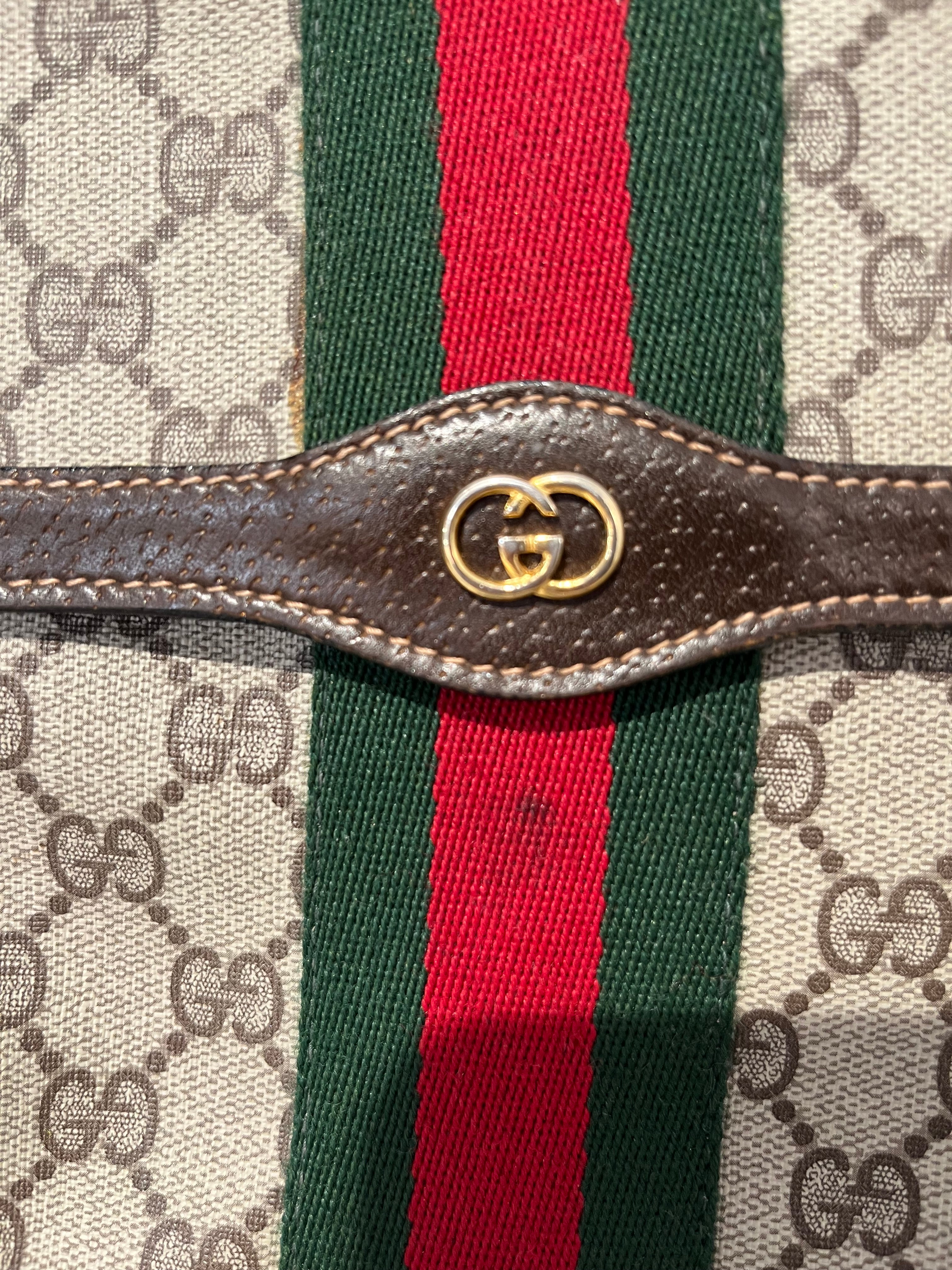 GUCCI/Clutch Bag/Monogram/Leather/BRW/38 vintage gg supreme ophidia view 5