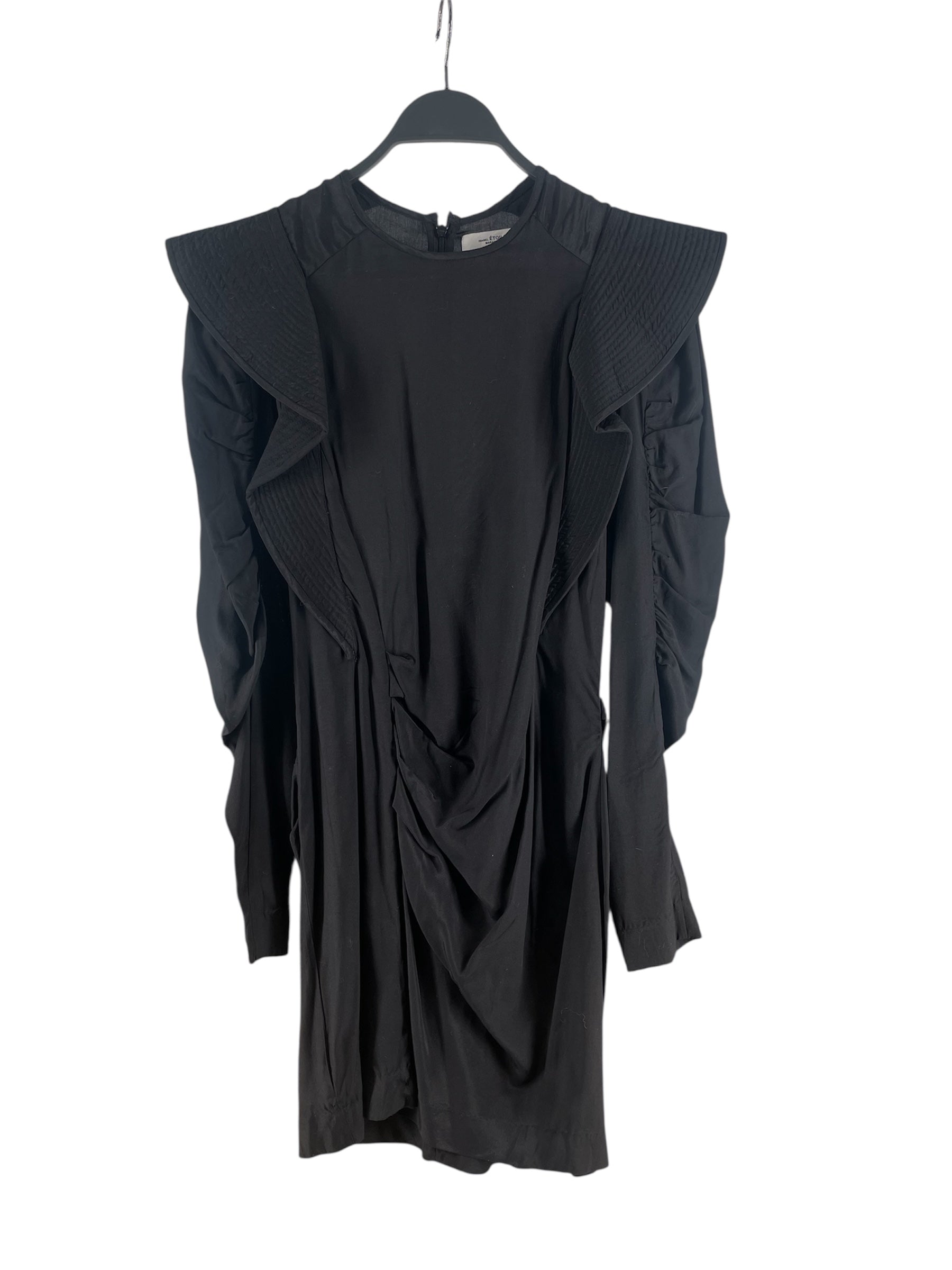 ISABEL MARANT ETOILE/LS Dress/36/BLK/BLK RUFFLE DRESS LS SZ36 view 1