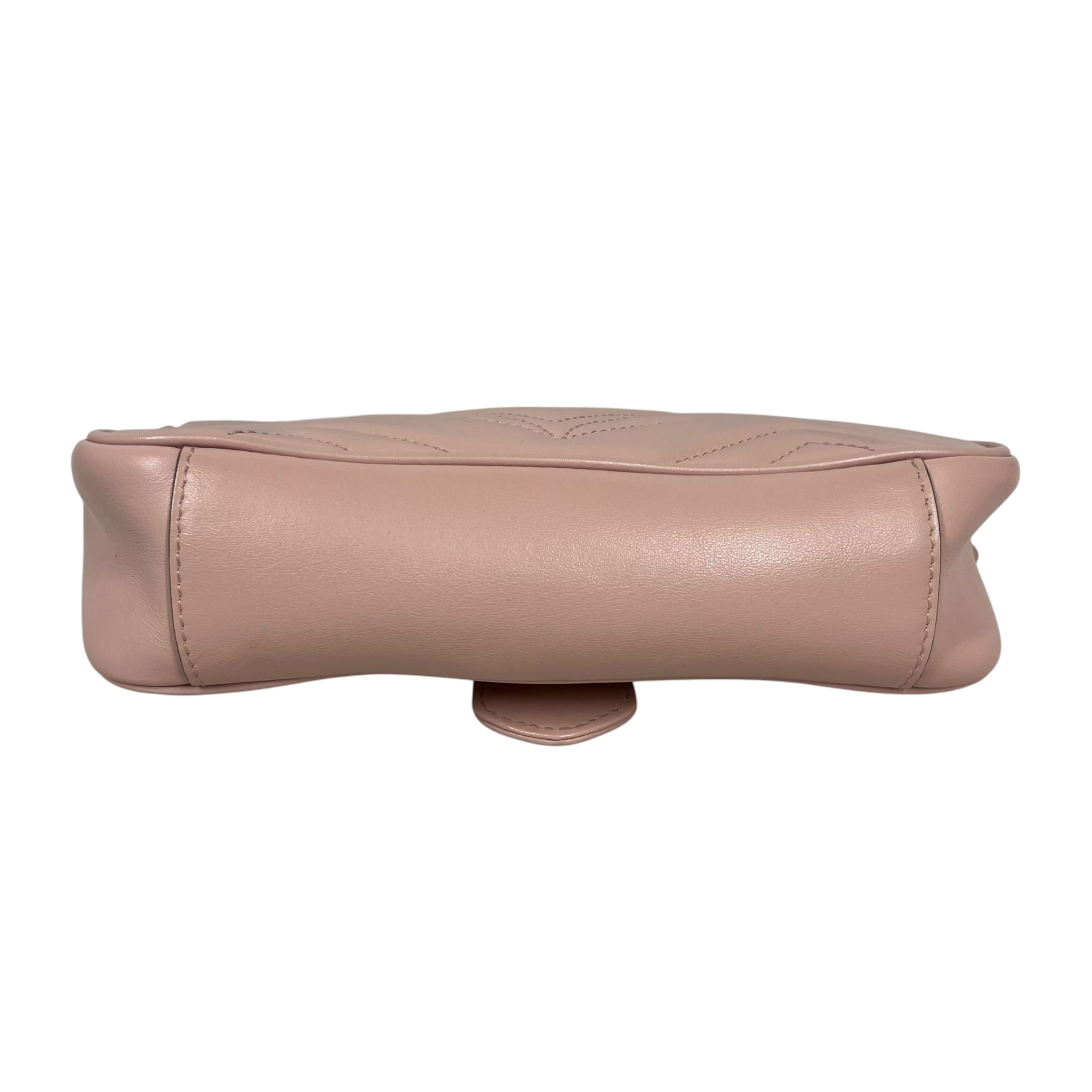 GUCCI/Cross Body Bag/Leather/PNK/Small Marmont Flap view 3