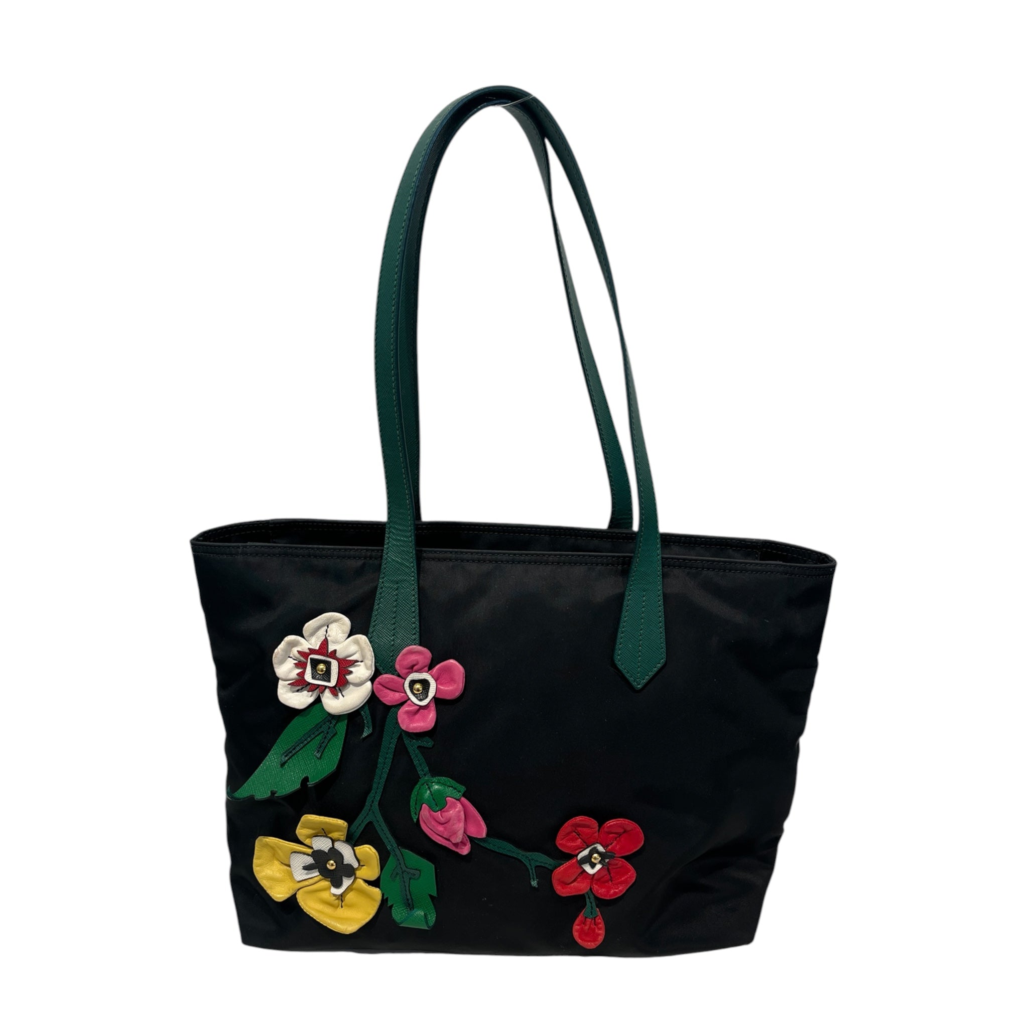 PRADA/Hand Bag/Floral Pattern/Nylon/BLK/NO. 110 Flowers Tessuto M view 2