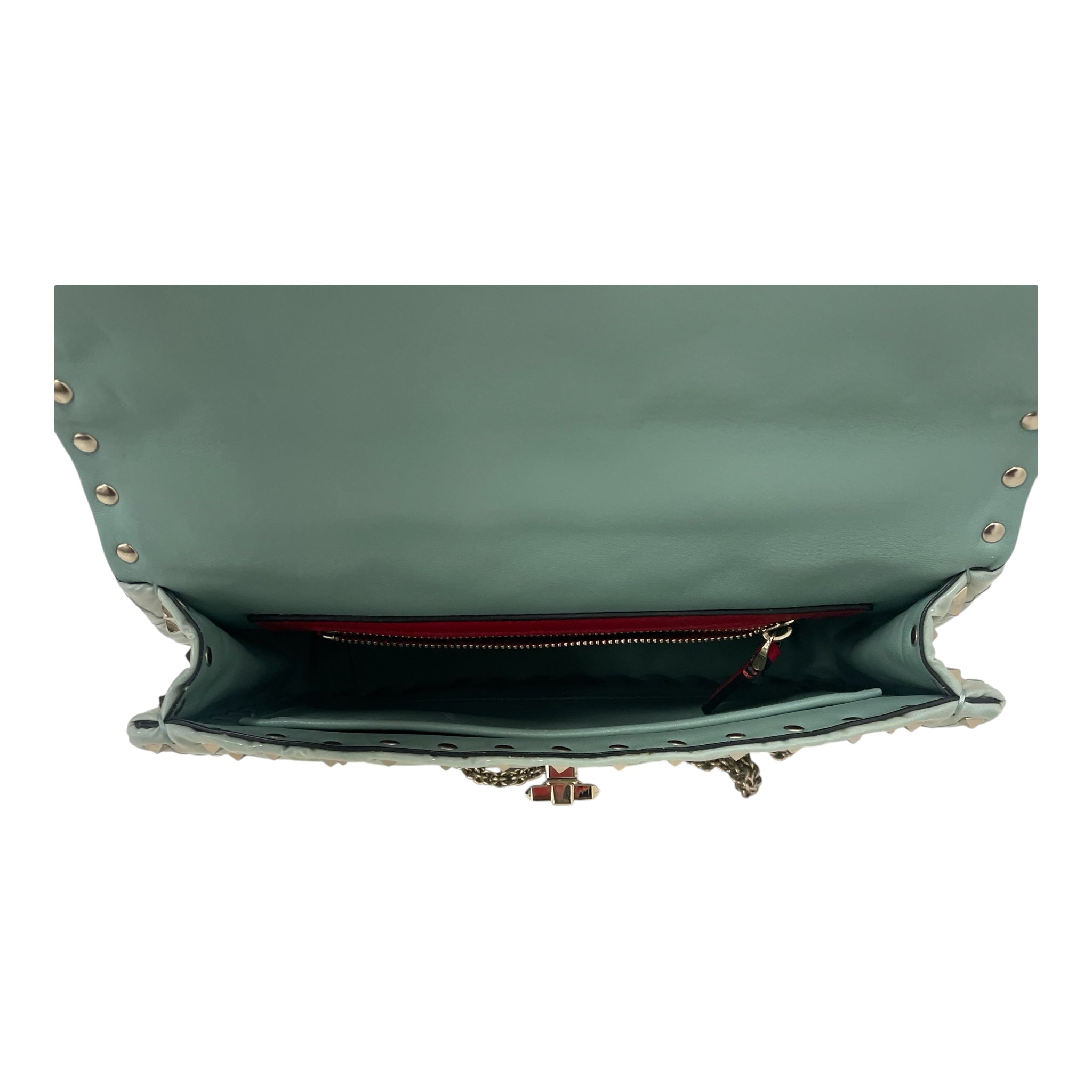 VALENTINO/Cross Body Bag/Iridescent/Faux Leather/GRN/SEAFOAMSTUD view 4