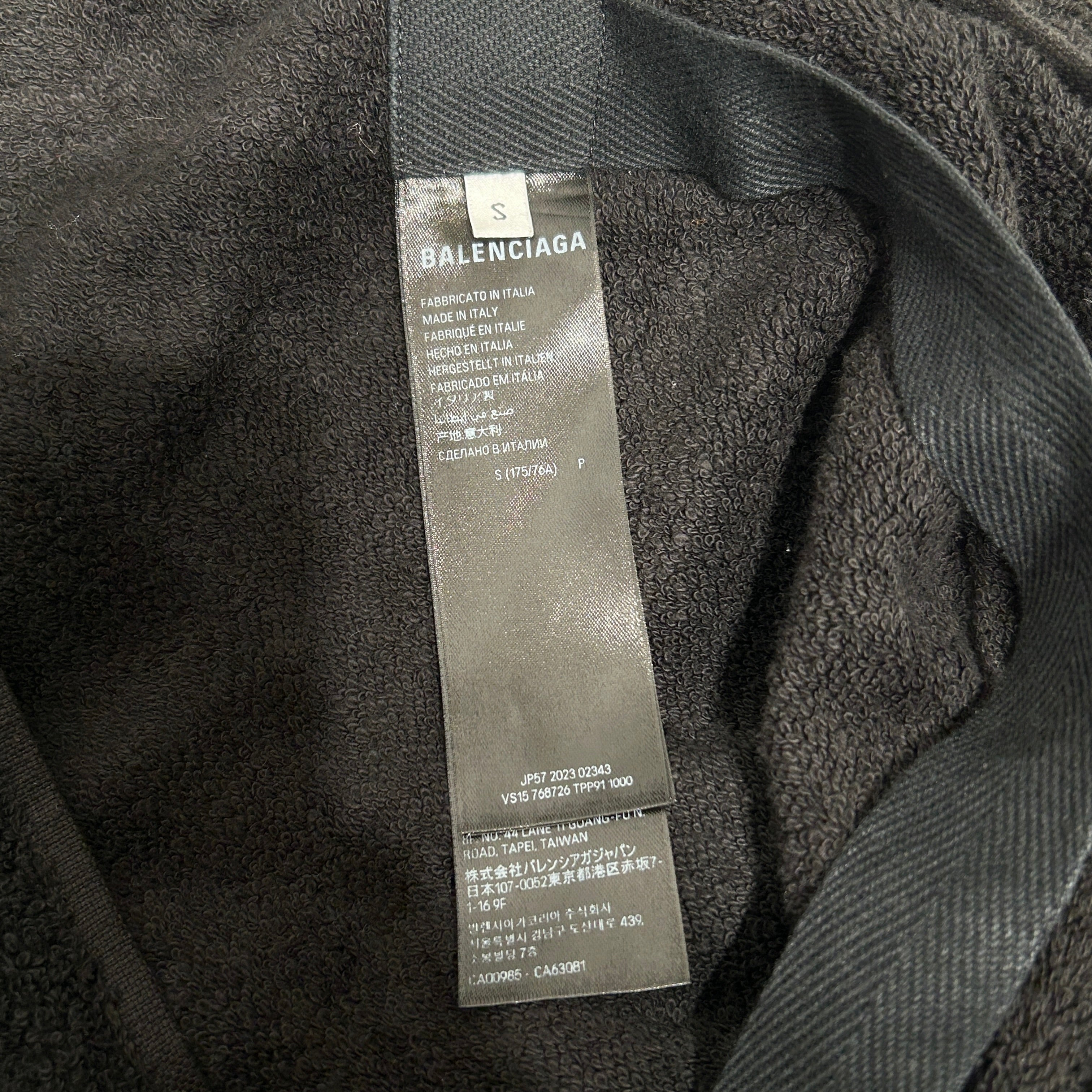 BALENCIAGA/Long Skirt/S/BLK/WRAP AROUND TOWEL SKIRT view 5