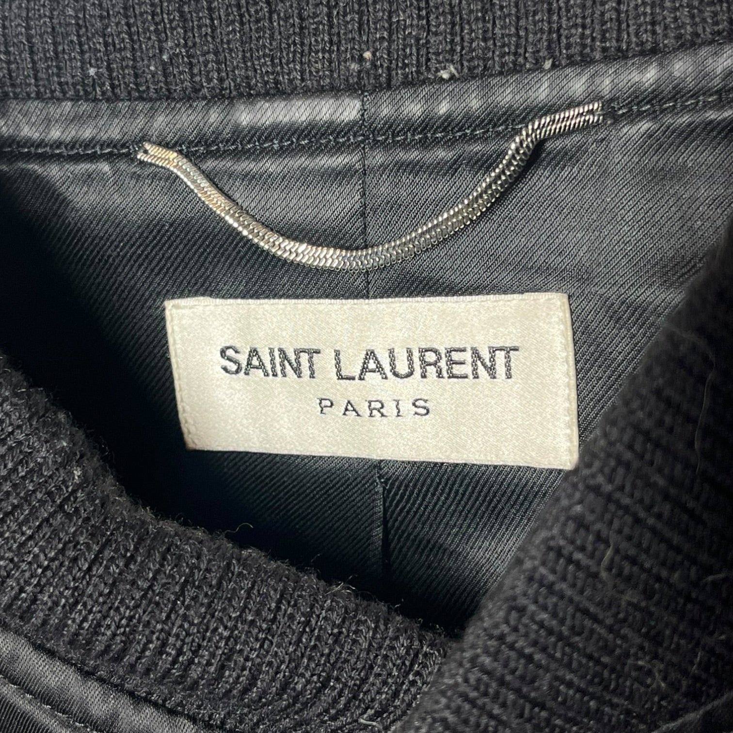 SAINT LAURENT/Souvenir Jkt/56/BLK/Star Teddy Logo Jacket view 3