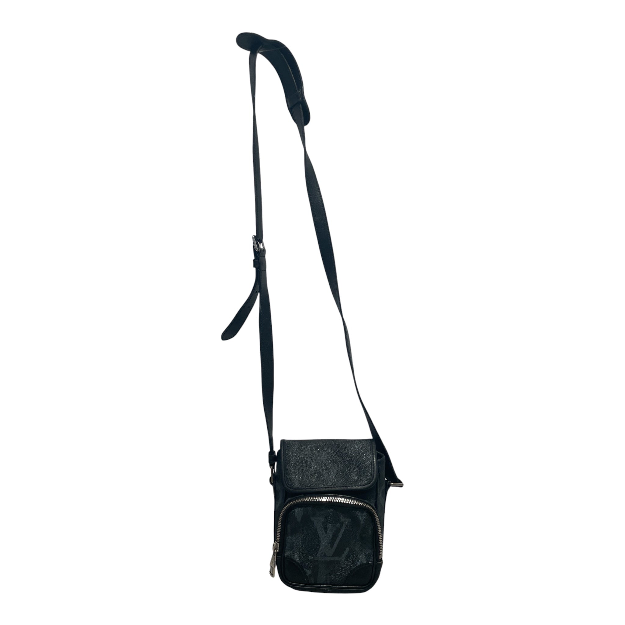 LOUIS VUITTON/Fanny Pack/Monogram/Leather/BLK/NANO BAG view 1