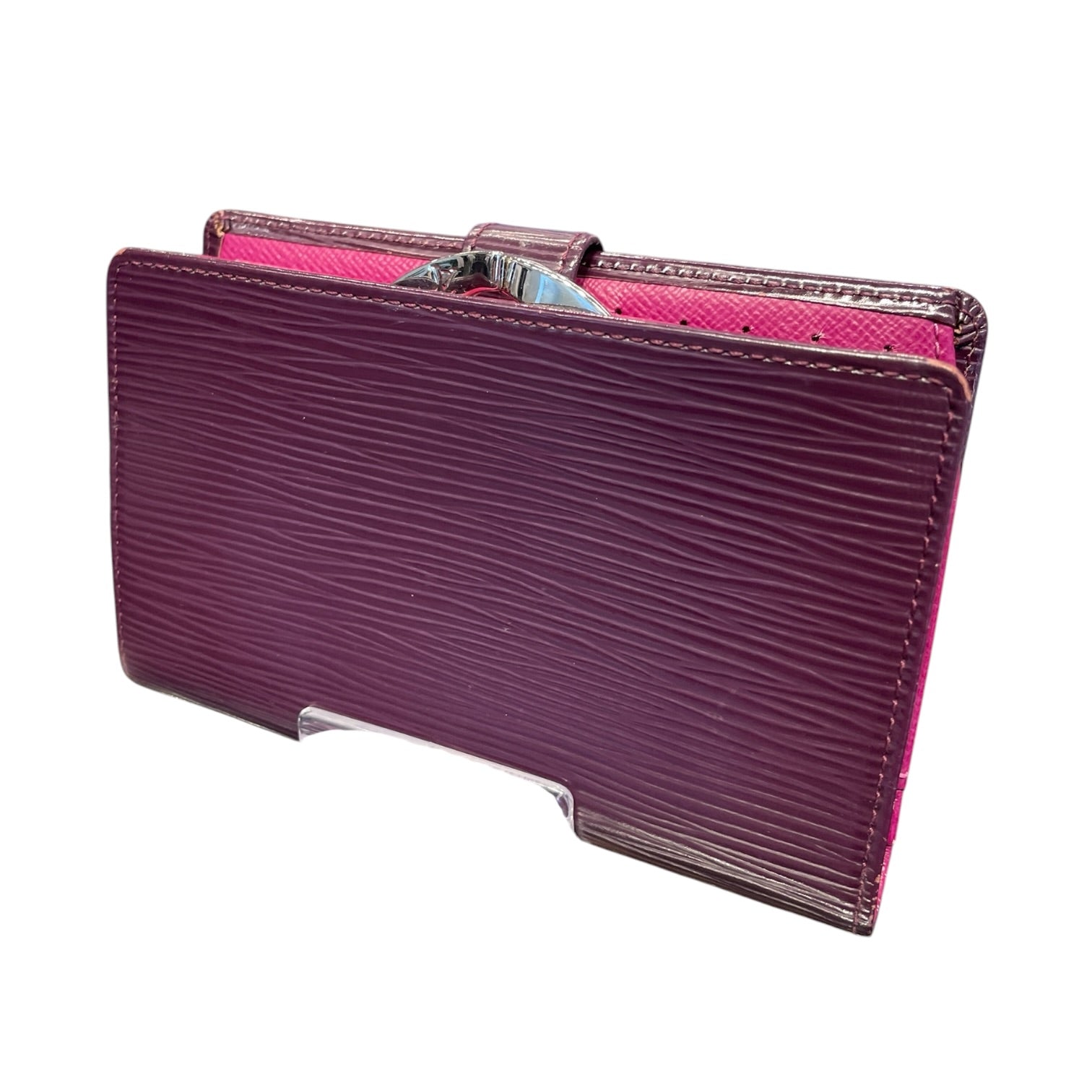 LOUIS VUITTON/Bifold Wallet/Leather/BRD/Maroon Epi French Purse Wallet view 2