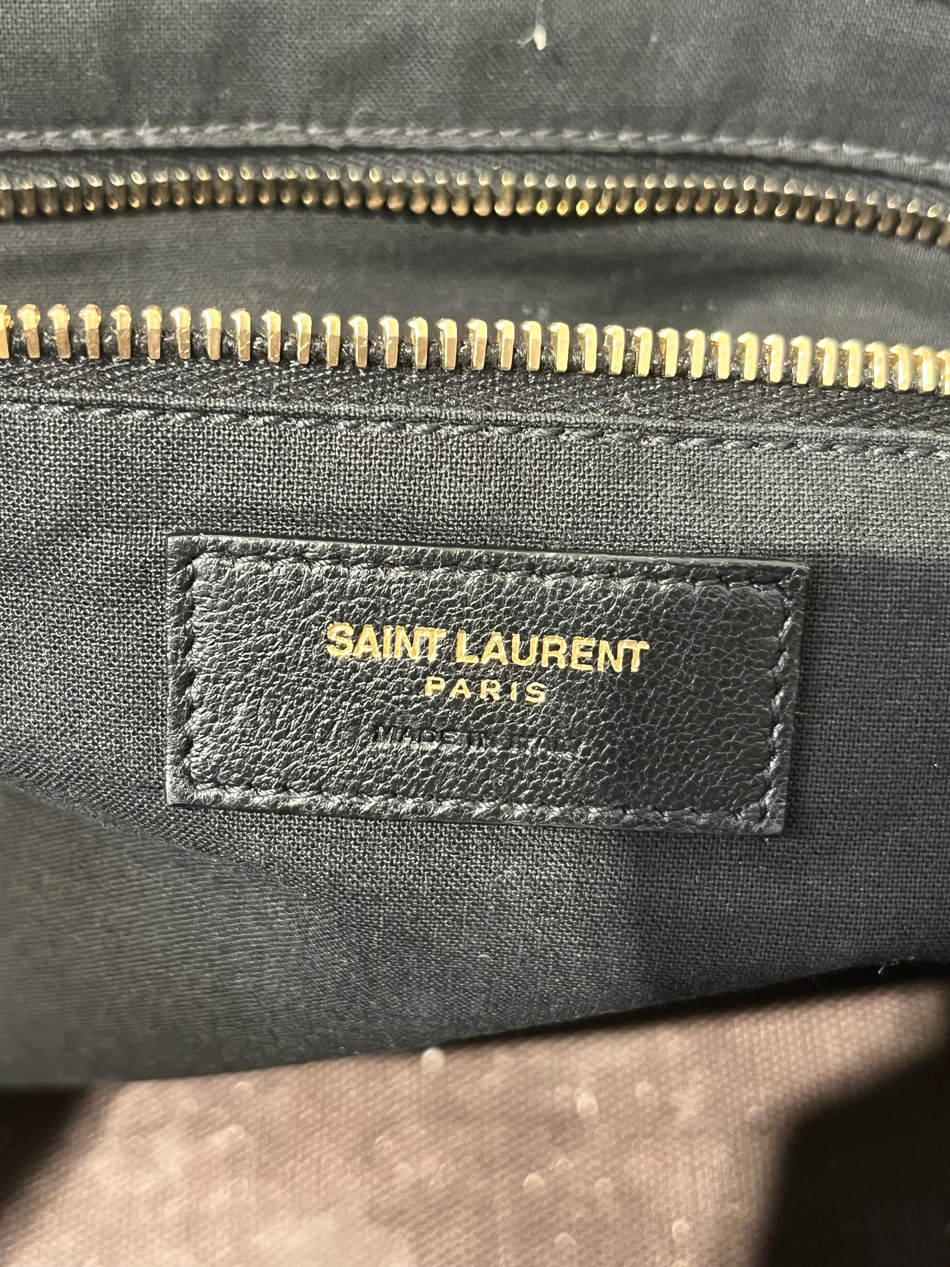 SAINT LAURENT/Tote Bag/Cotton/BRW/RIVE GAUCHE view 5