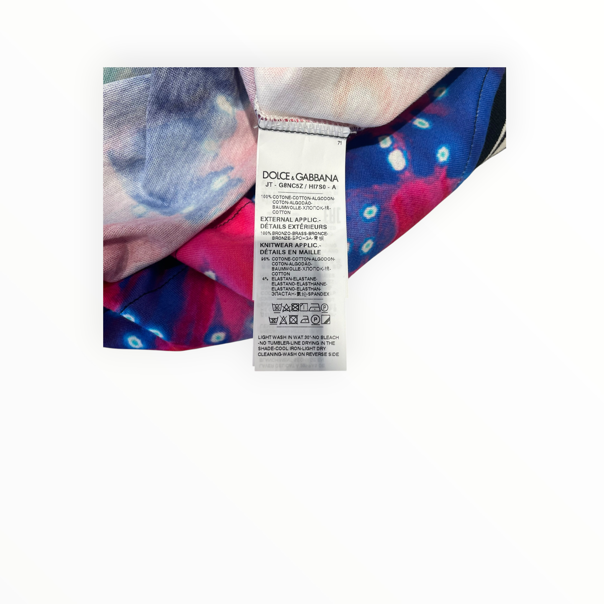 DOLCE&GABBANA/T-Shirt/54/Cotton/MLT/All Over Print/st luminarie jersey view 4