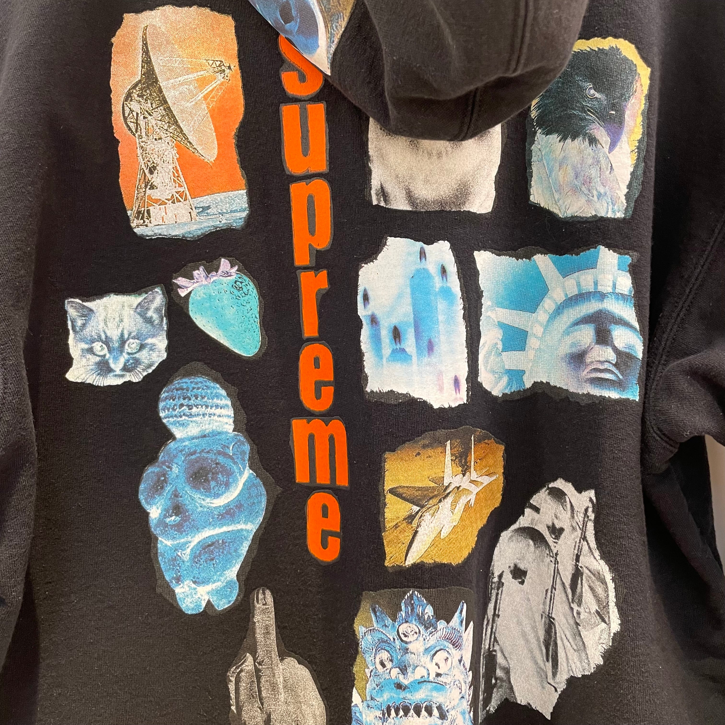 Supreme/Hoodie/XL/Graphic/Cotton/BLK/"supreme" down lettering view 4