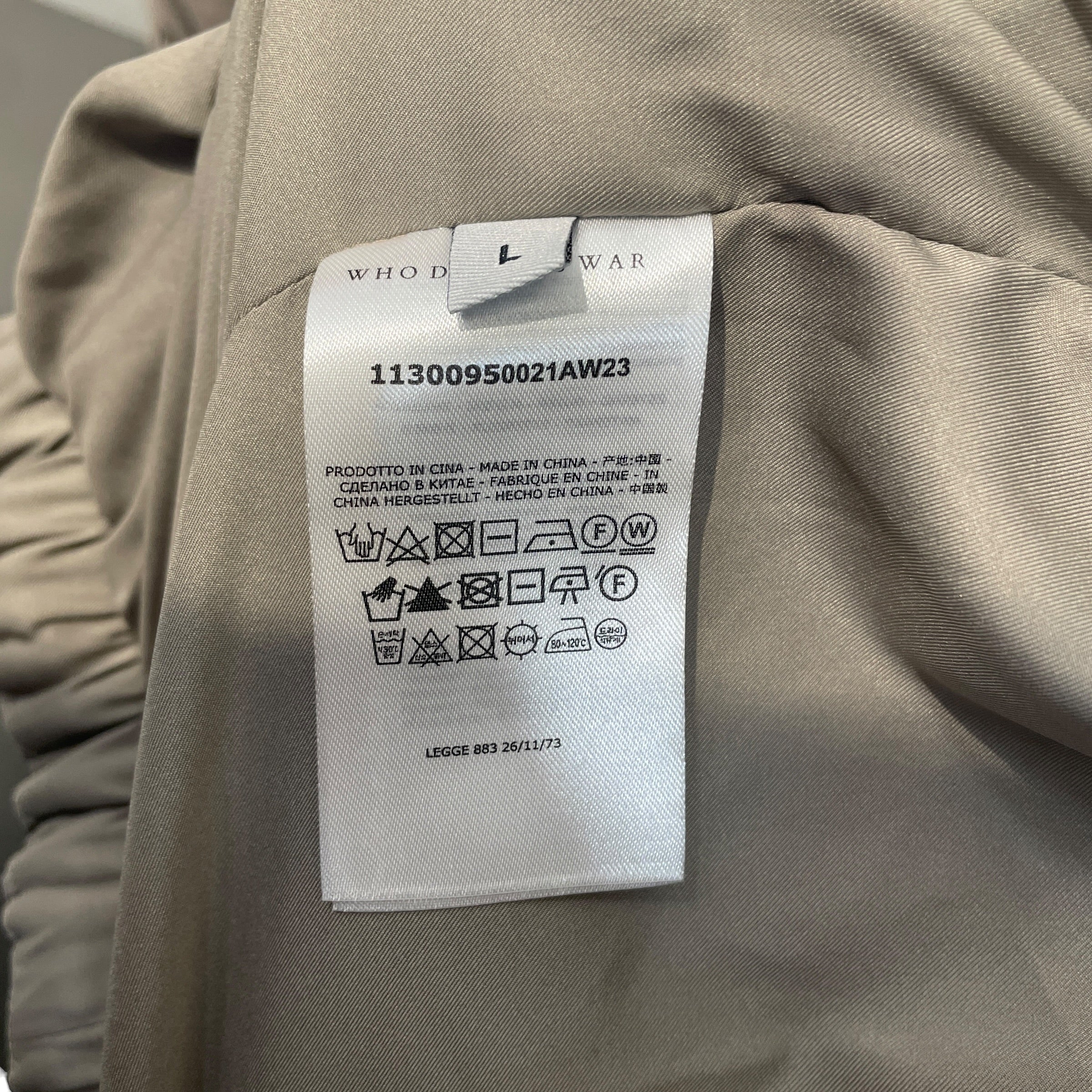 WHO DECIDES WAR/Puffer Jkt/L/Polyester/KHK/embroidered bomber jacket view 3