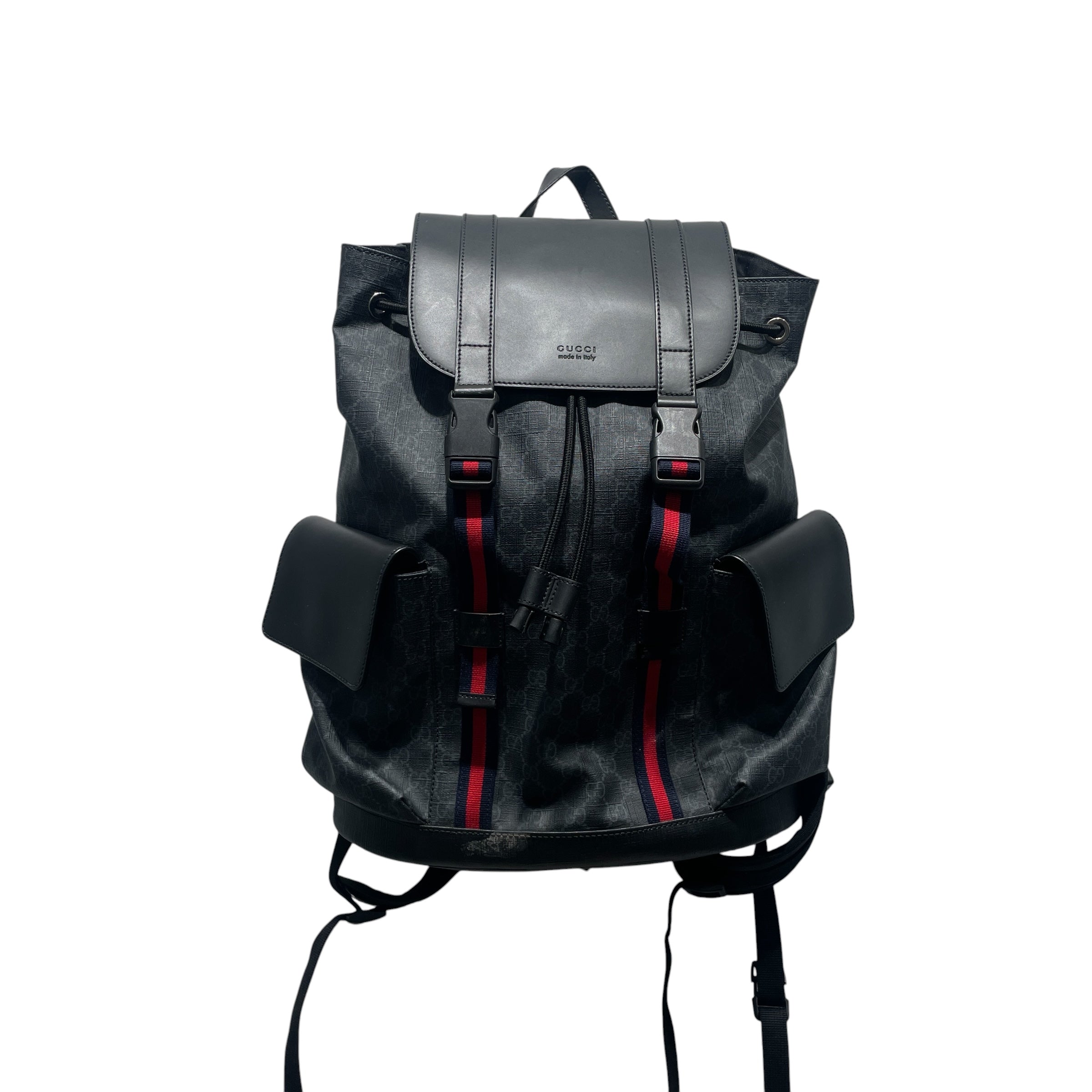 GUCCI/Backpack/Monogram/Acrylic/BLK/SUPREME BACK view 1