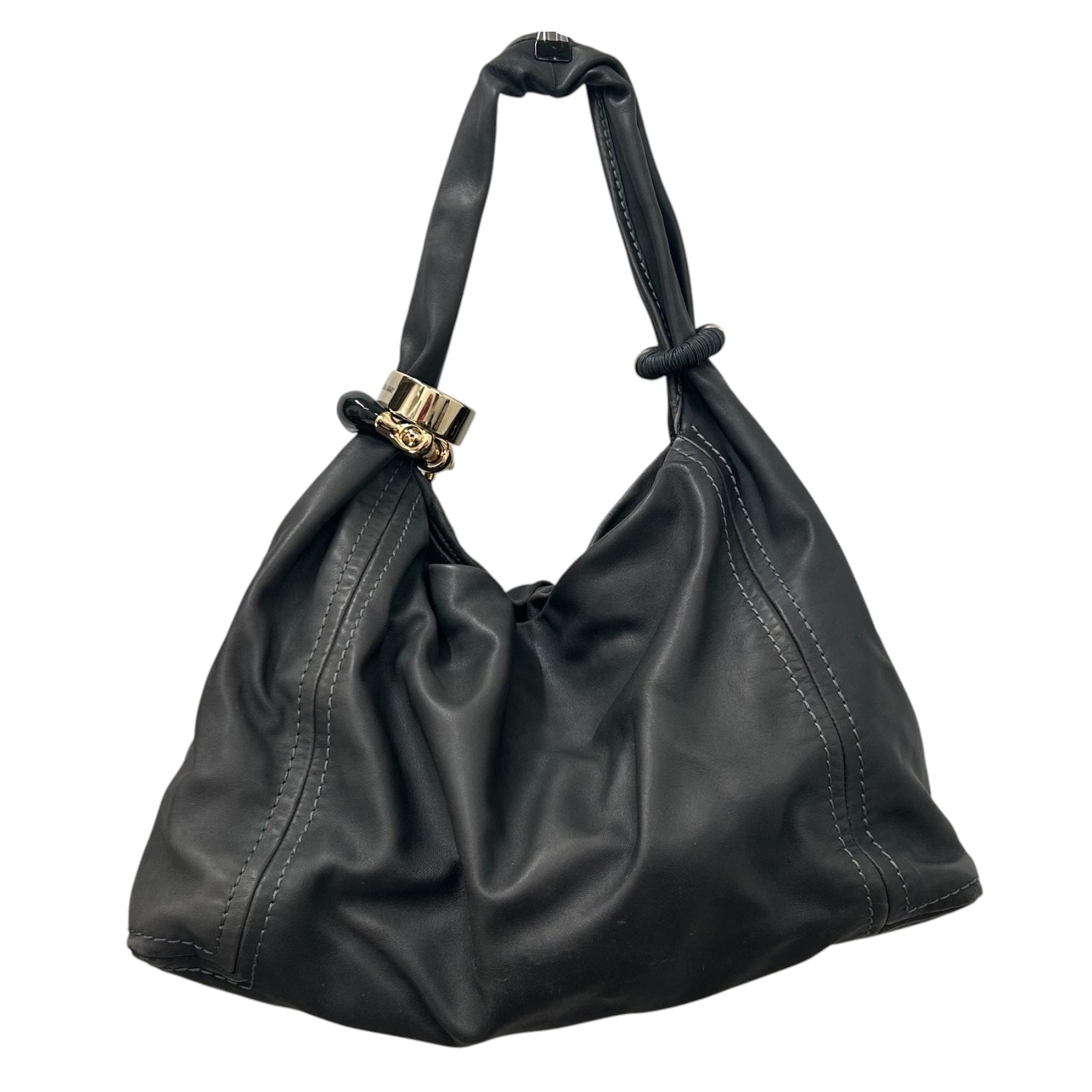 JIMMY CHOO/Bag/Leather/GRY/Saba Hobo Bag view 2