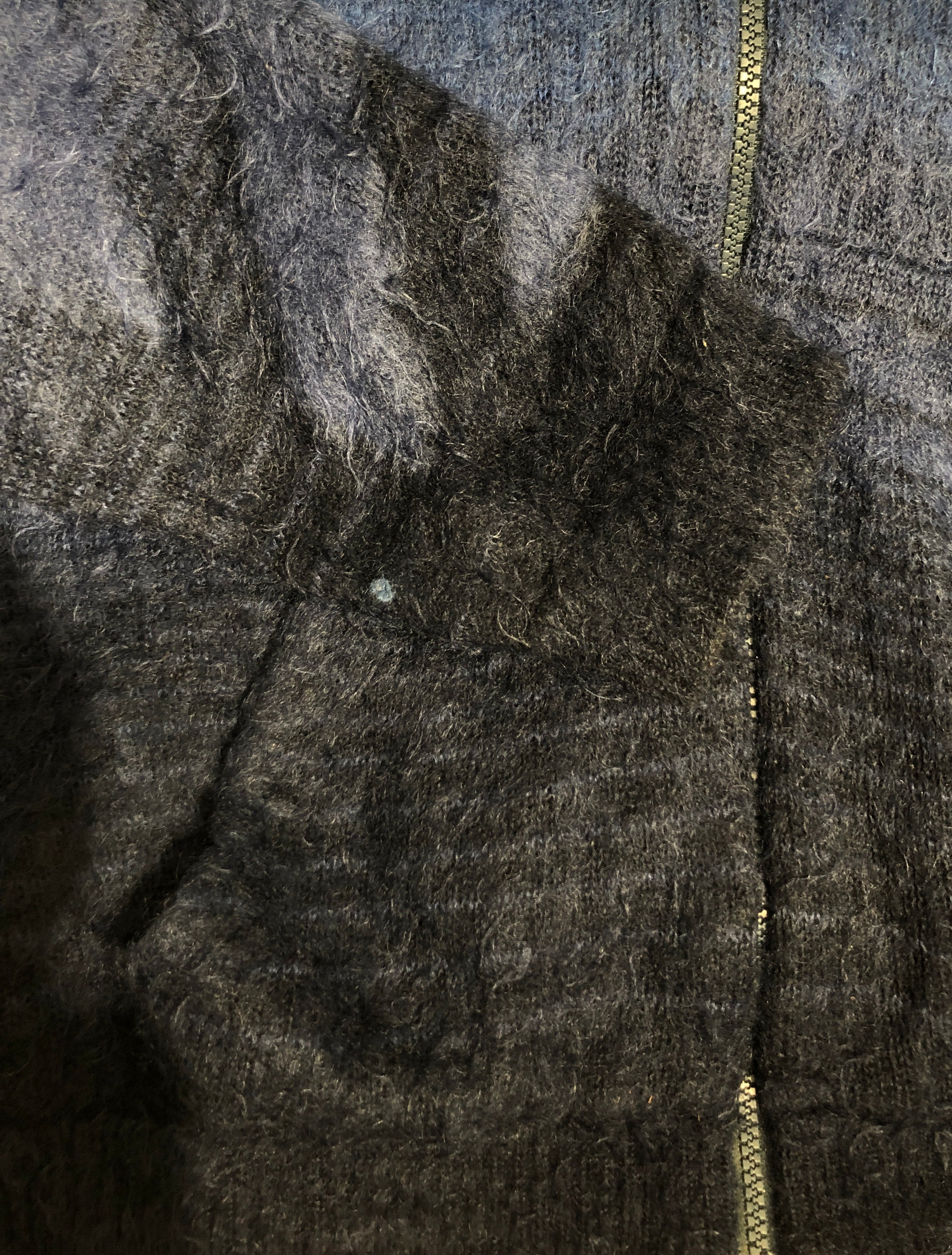 OFF-WHITE/Zip Up Hoodie/XL/Graphic/BLU/MOHAIR WOOL BLEND view 6