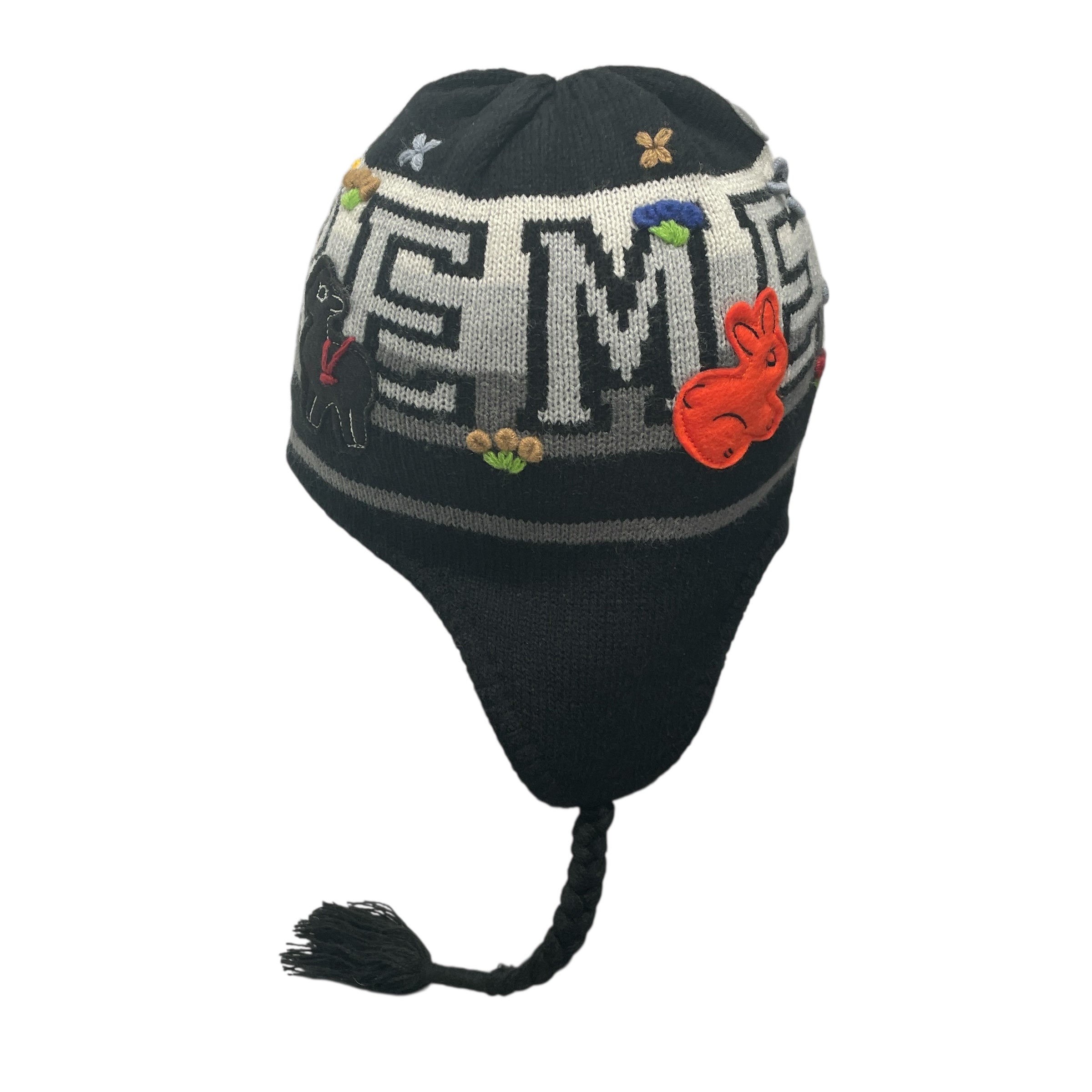 Supreme/Beanie/OS/Graphic/Acrylic/BLK/Felt Applique Earflap F/W 2025 view 4