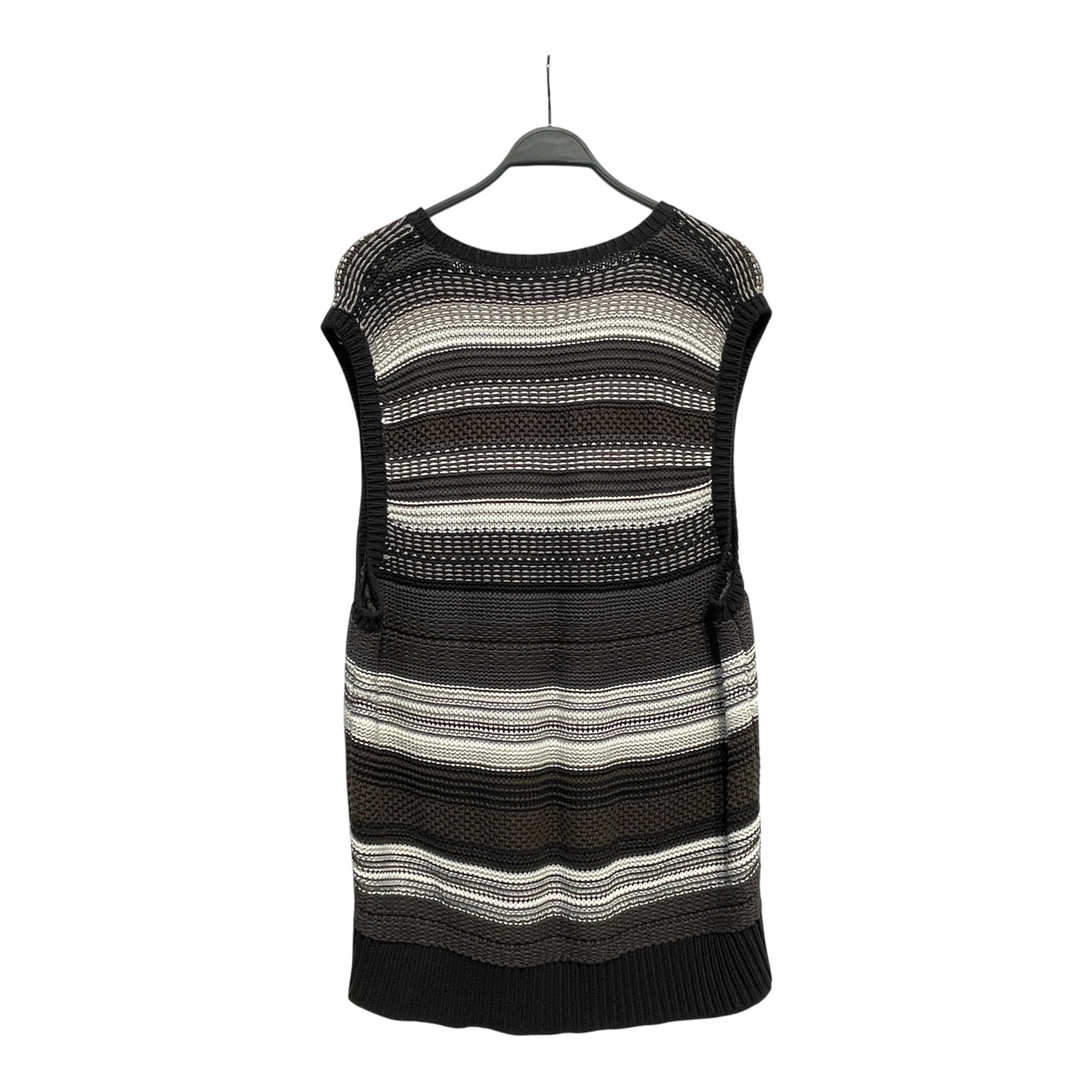 AIME LEON DORE/Knitted Vest/XL/Stripe/Wool/MLT/Grey/white knitted vest view 2