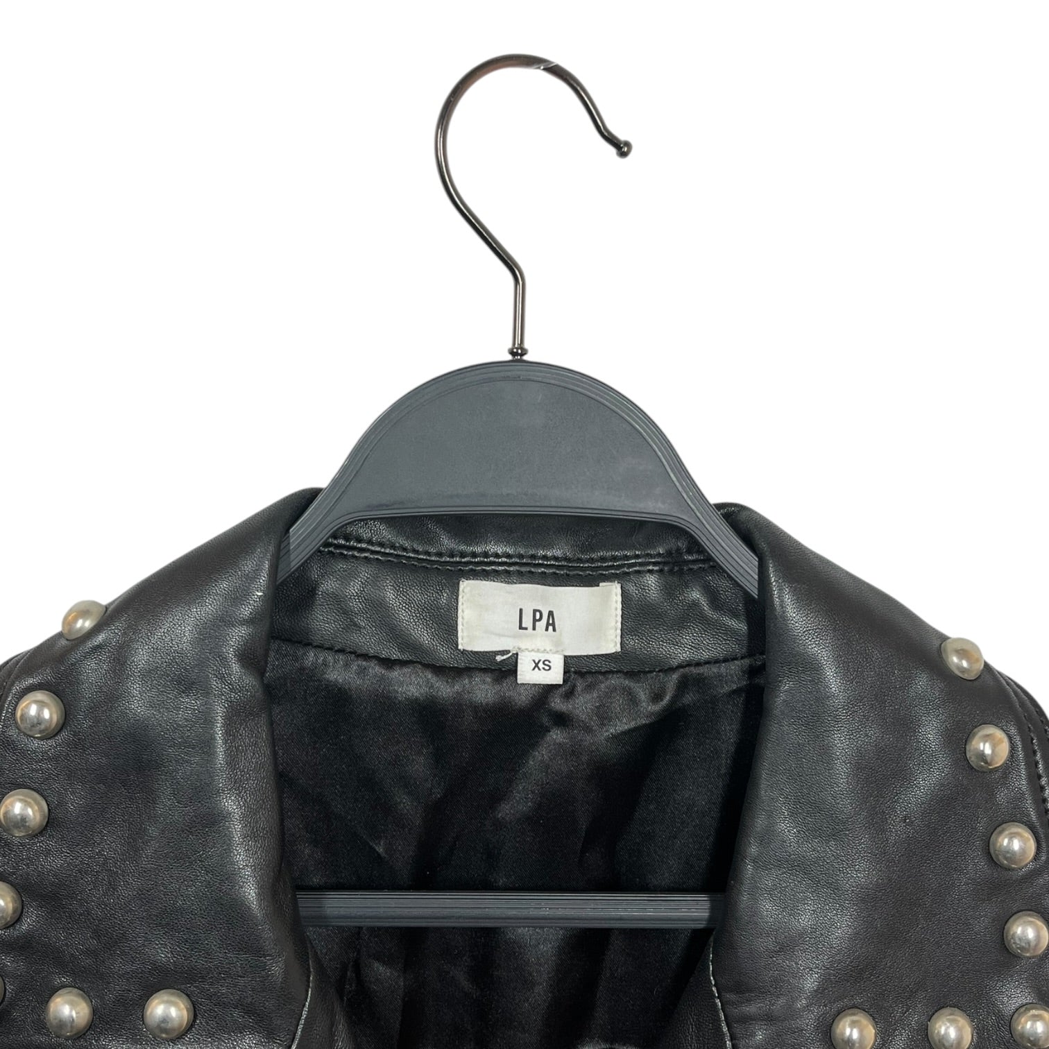 LPA/Leather Jkt/XS/Floral Pattern/Leather/BLK/STUDDED ROSE JKT view 3