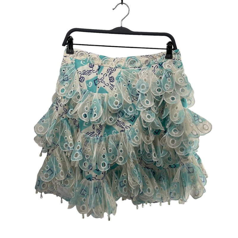 BNWT ZIMMERMAN JADE/Skirt/L/All Over Print/Polyester/BLU/BUBBLE FLIP SKIRT