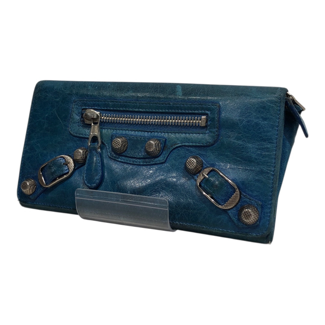 BALENCIAGA/Bifold Wallet/Leather/BLU/ view 1