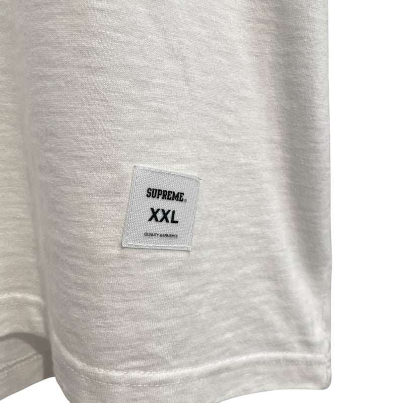 Supreme/T-Shirt/XXL/Cotton/WHT/TWILL APPLIQUE TOP
